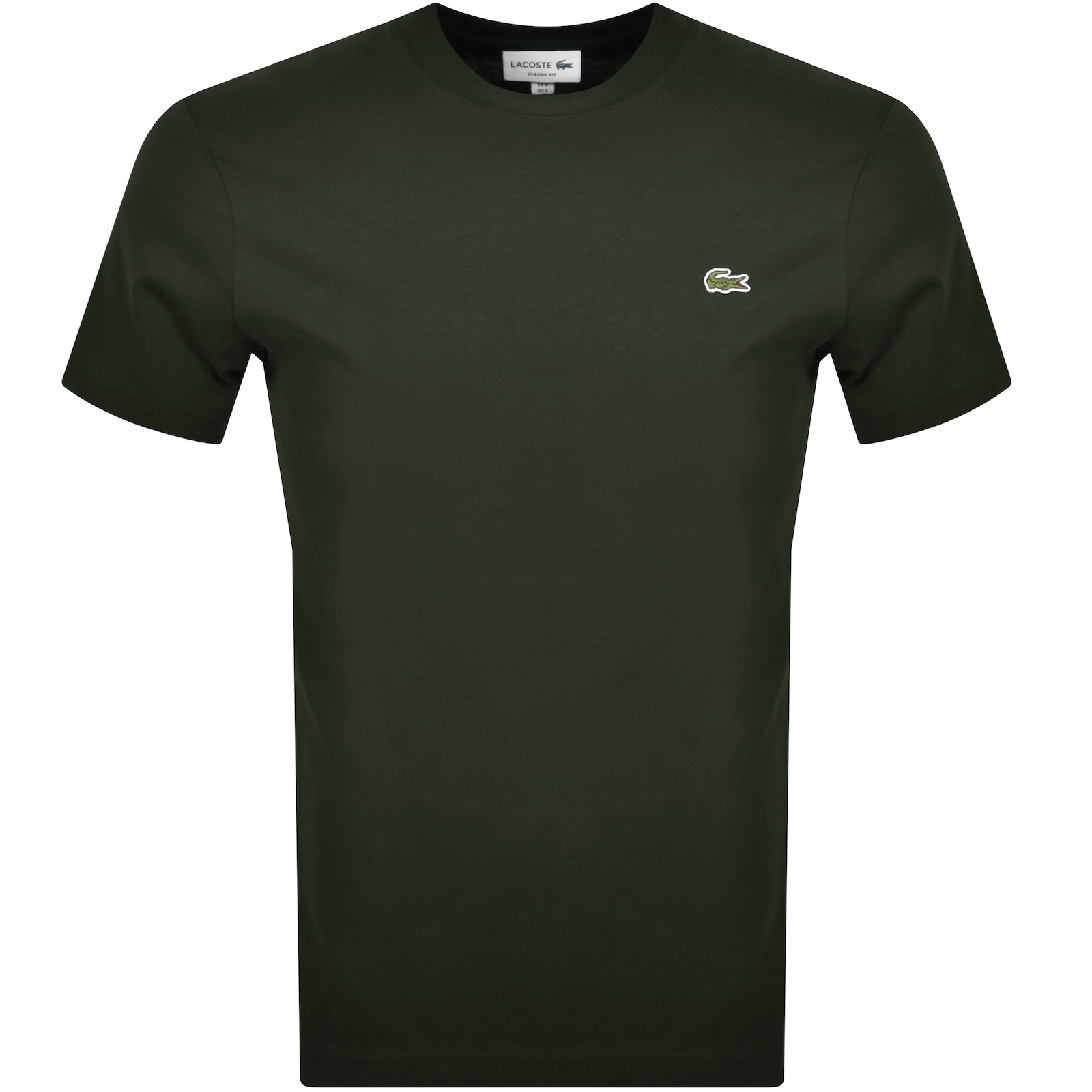 Shop Lacoste Crew Neck T Shirt Green