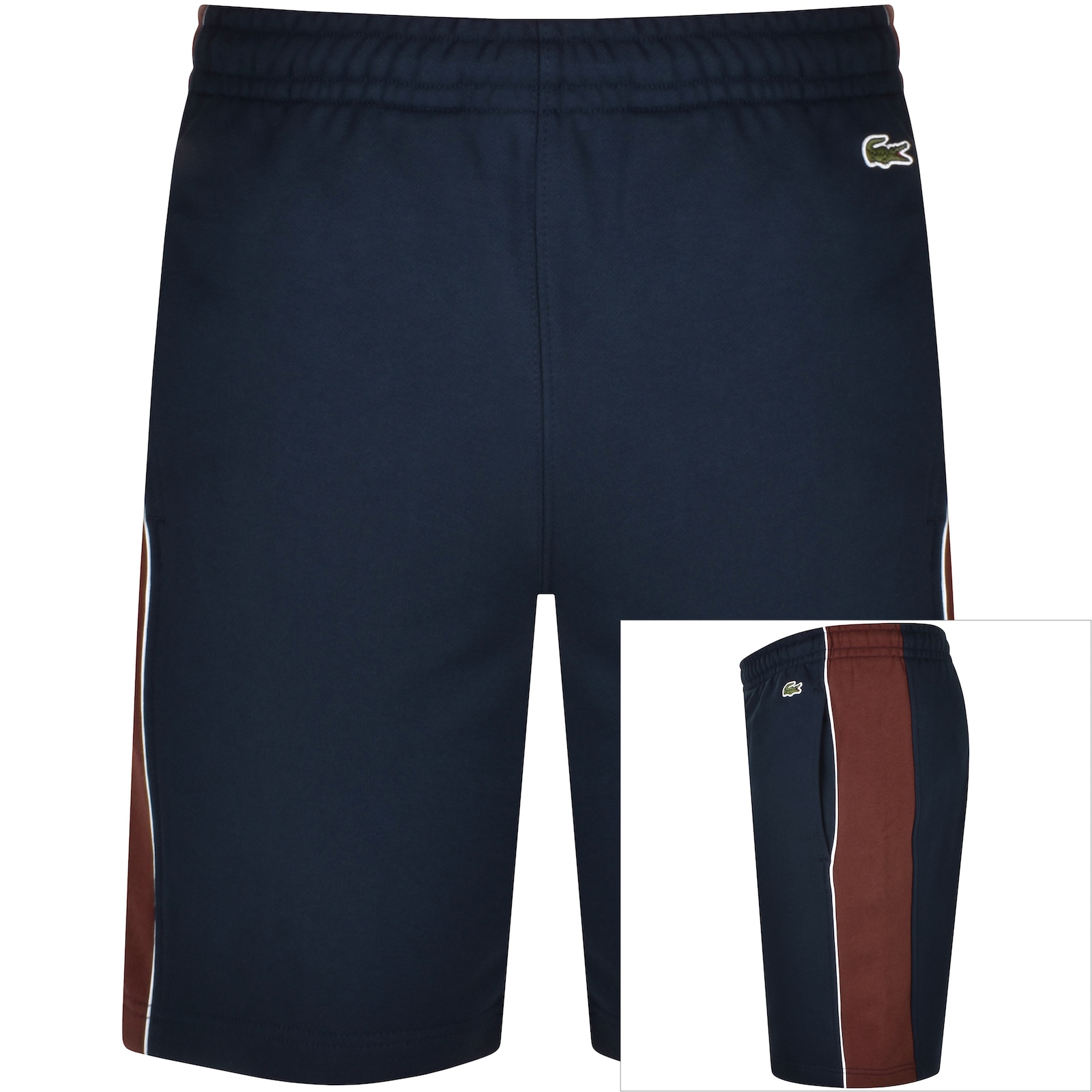 Shop Lacoste Jersey Shorts Black In Navy