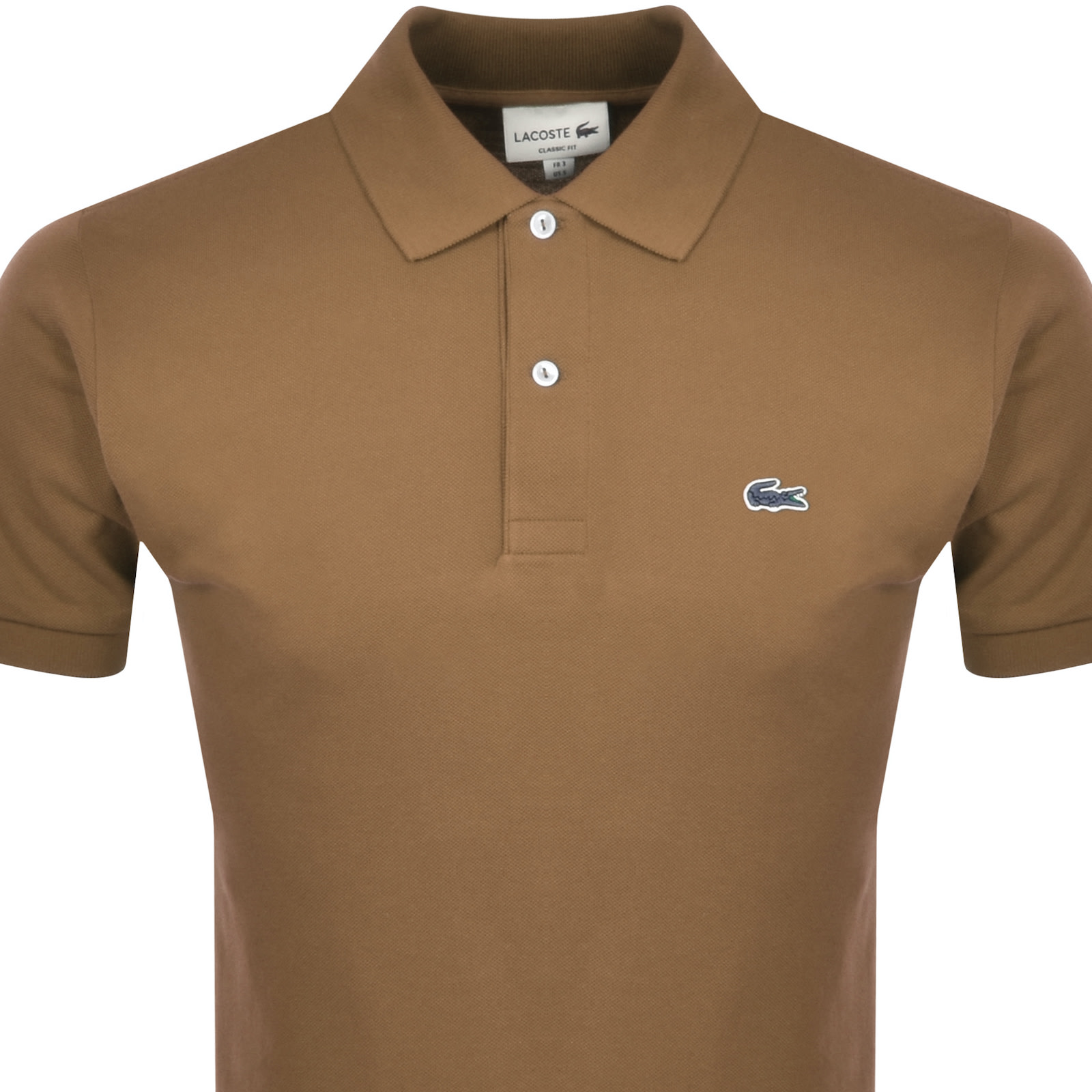 Shop Lacoste Short Sleeved Polo T Shirt Brown