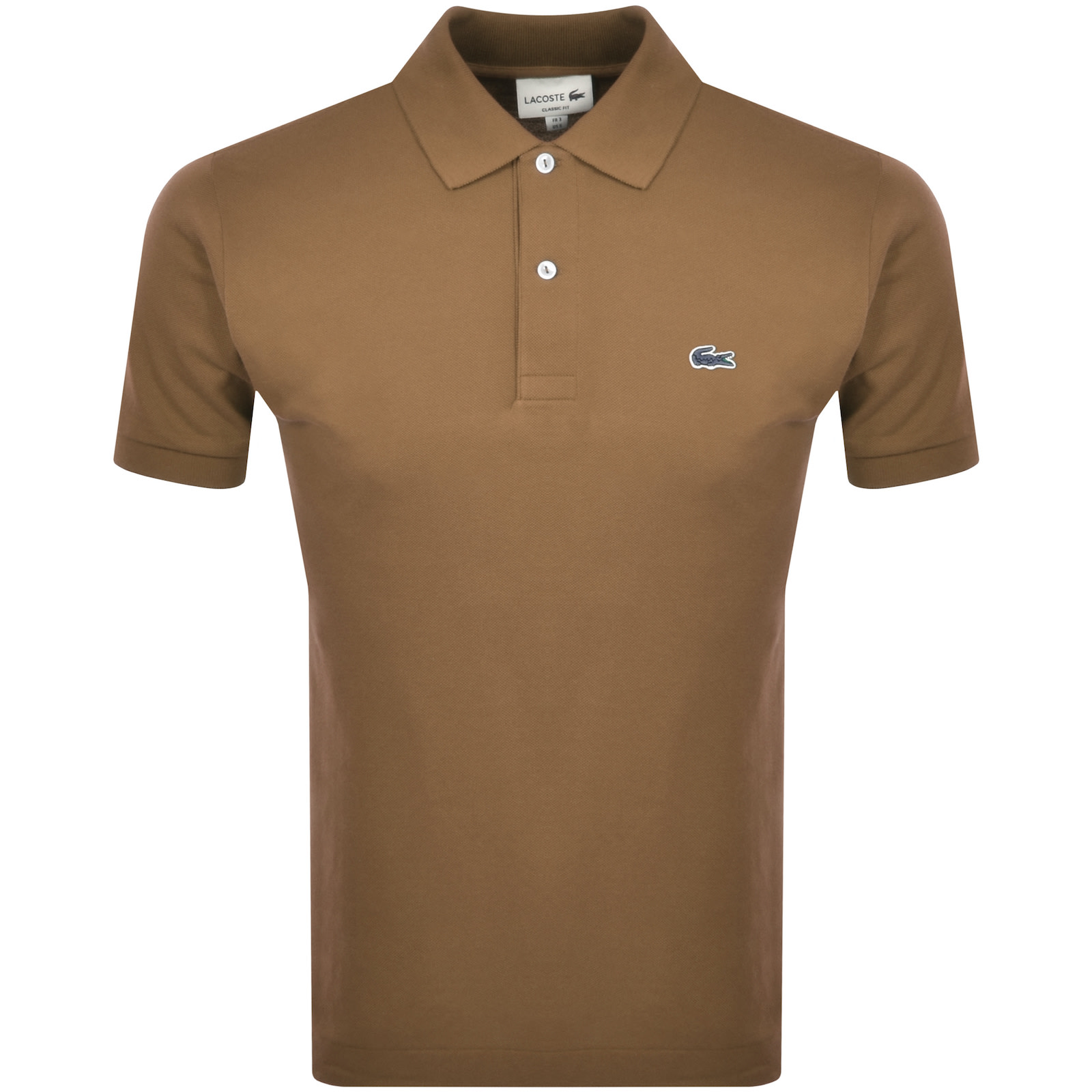 Shop Lacoste Short Sleeved Polo T Shirt Brown