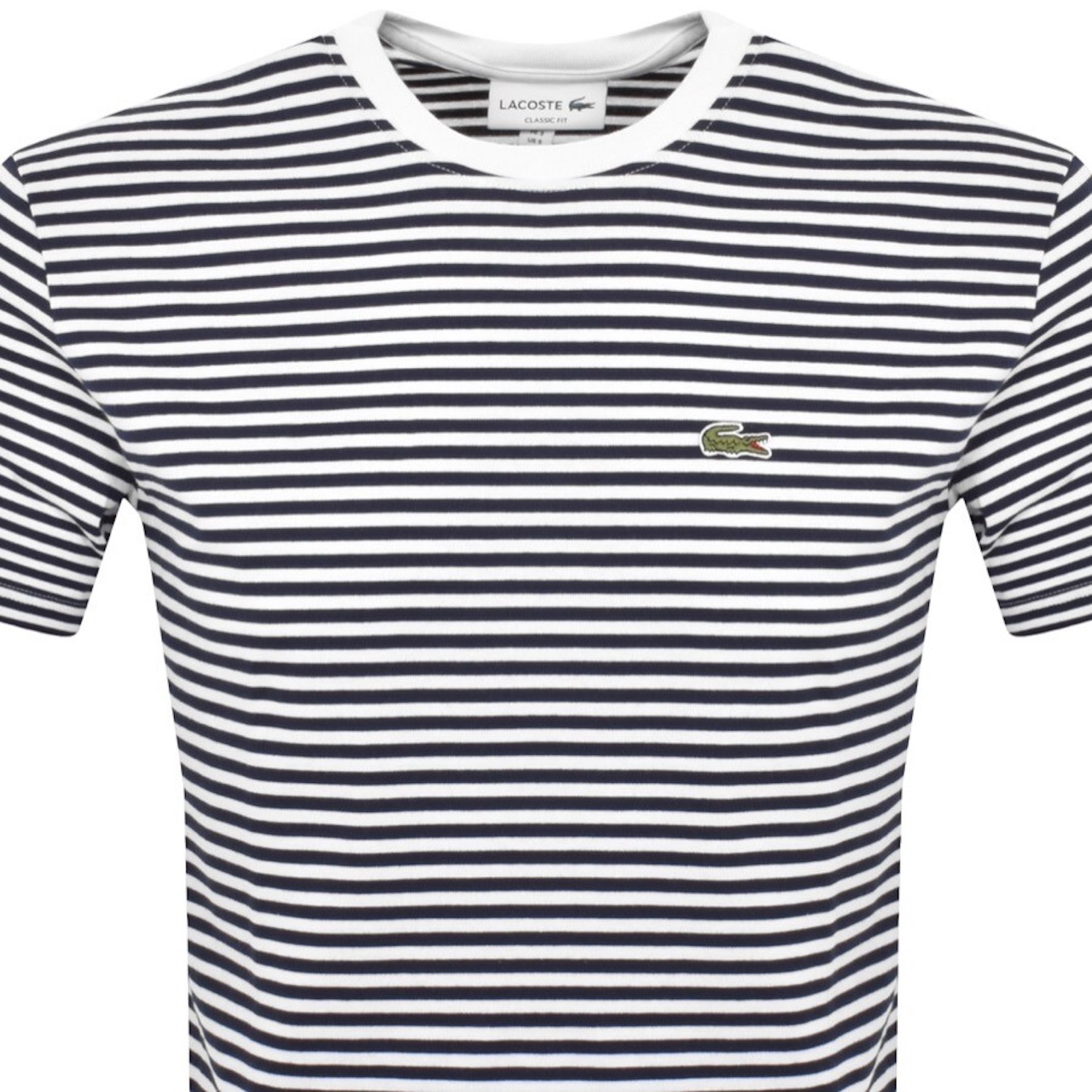 Shop Lacoste Stripe T Shirt Navy