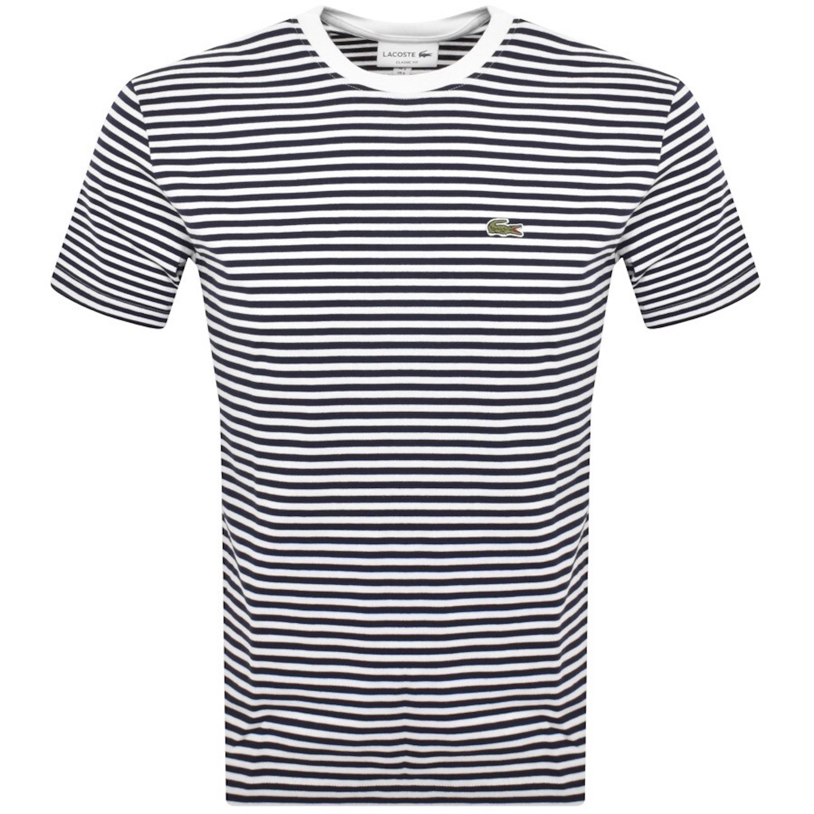 Shop Lacoste Stripe T Shirt Navy