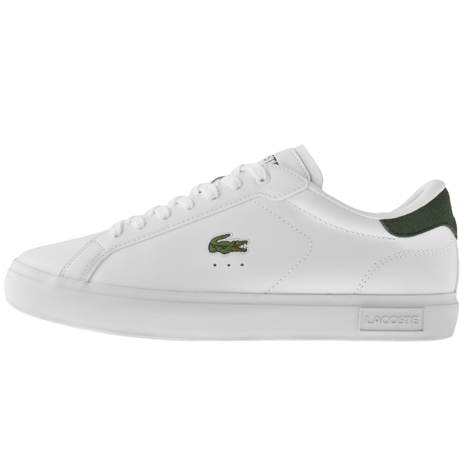 Shop Lacoste Powercourt 224 1 Leather Trainers White