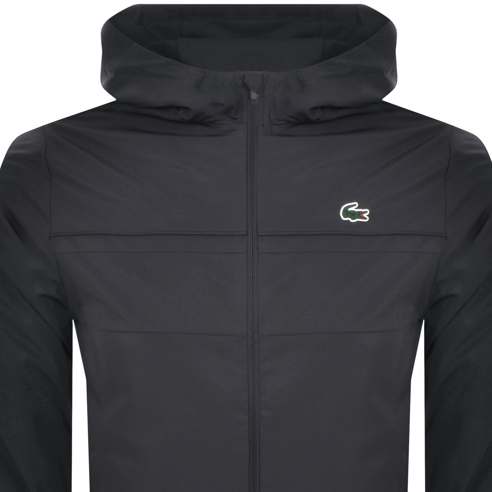 Shop Lacoste Full Zip Logo Jacket Grey