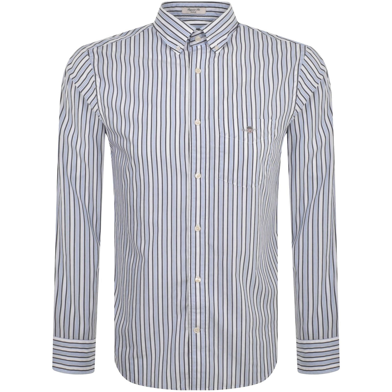 GANT GANT POPLIN STRIPE SHIRT BLUE 