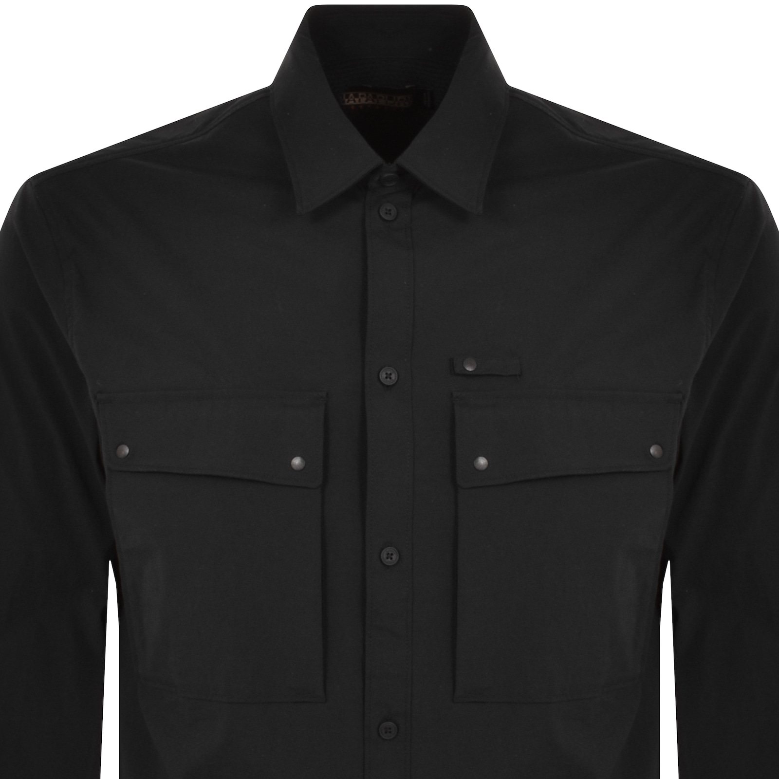 Napapijri G Bosson Long Sleeve Shirt Black In Black