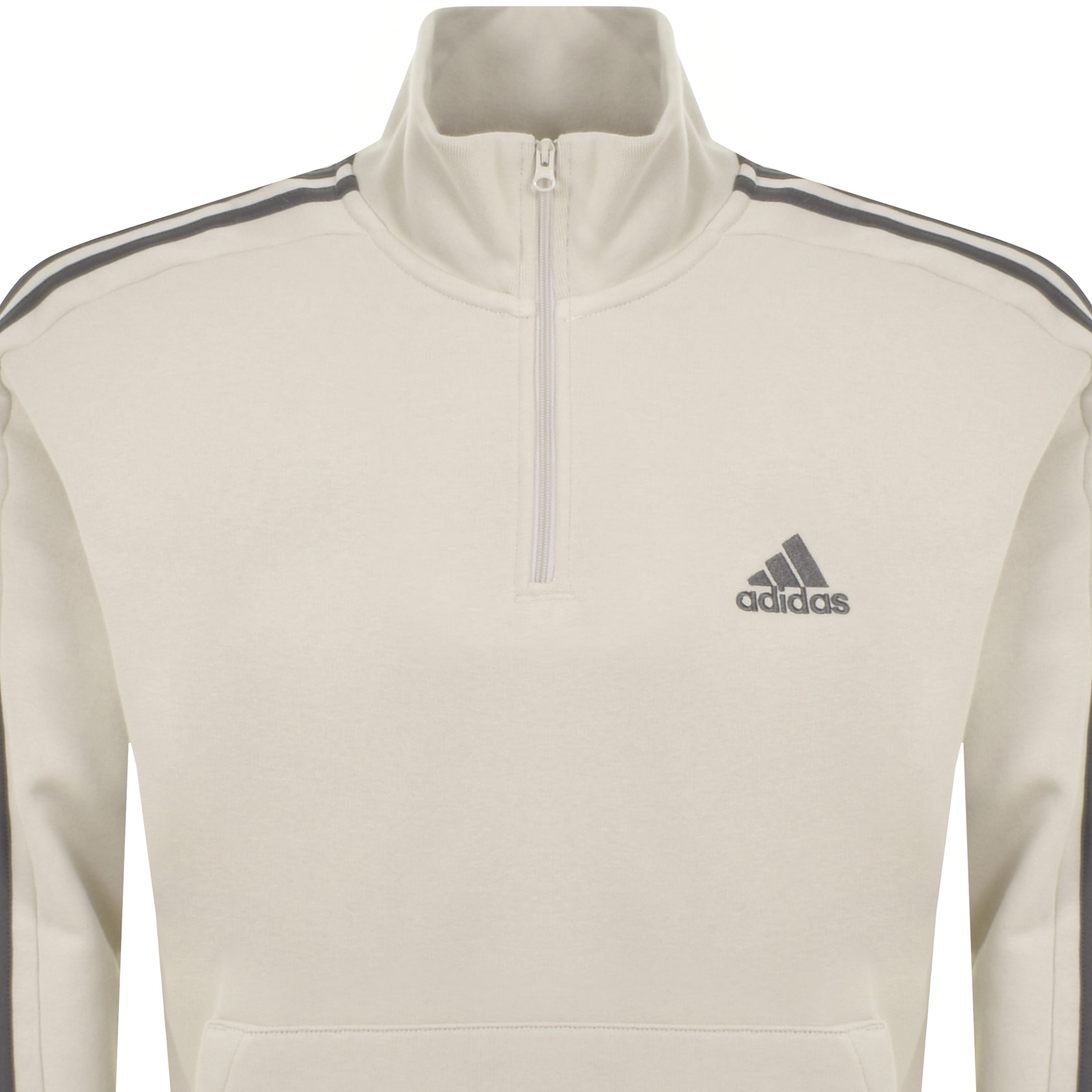 Shop Adidas Originals Adidas Sportswear Quarter Zip Sweatshirt Beige