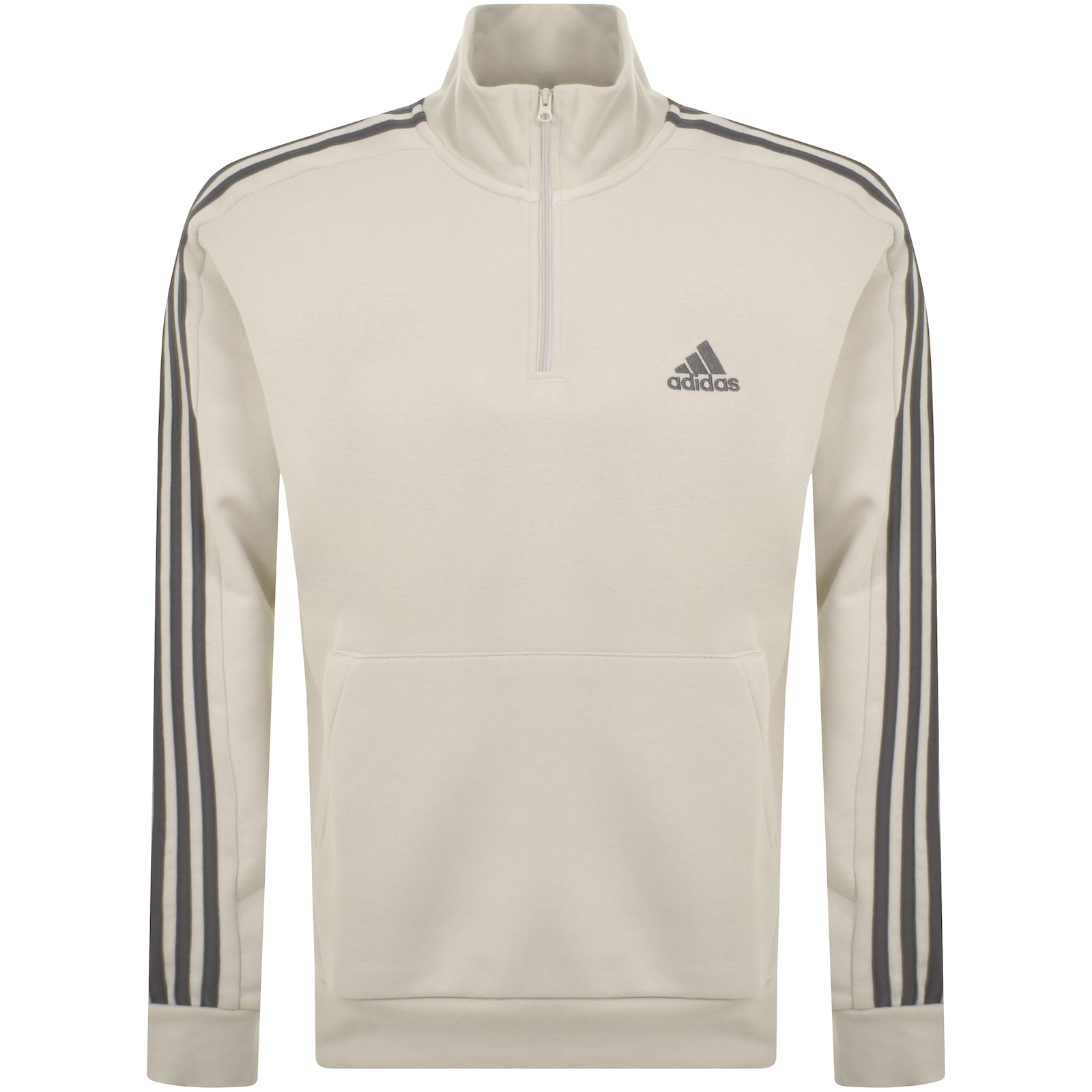 Shop Adidas Originals Adidas Sportswear Quarter Zip Sweatshirt Beige