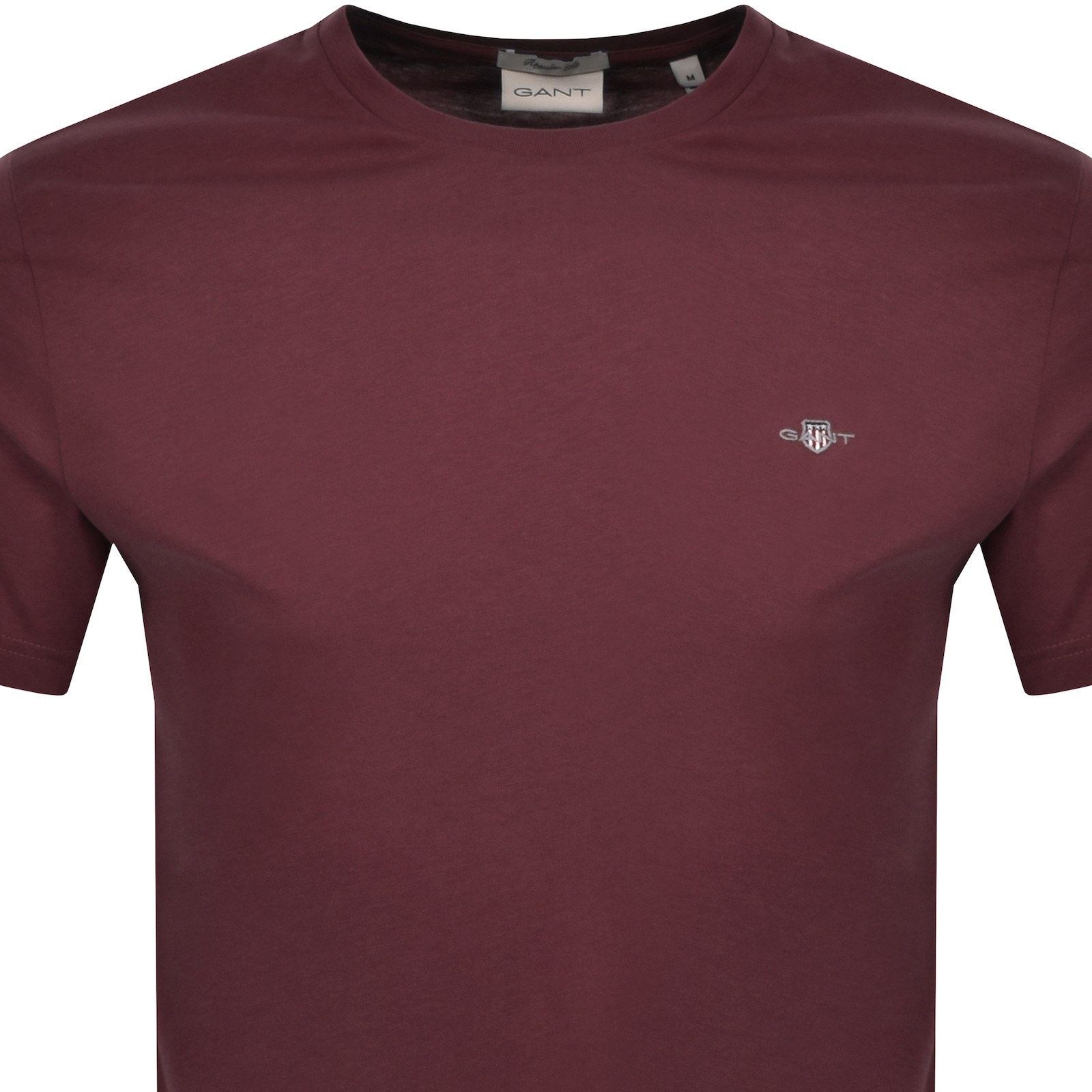 Shop Gant Regular Shield T Shirt Burgundy