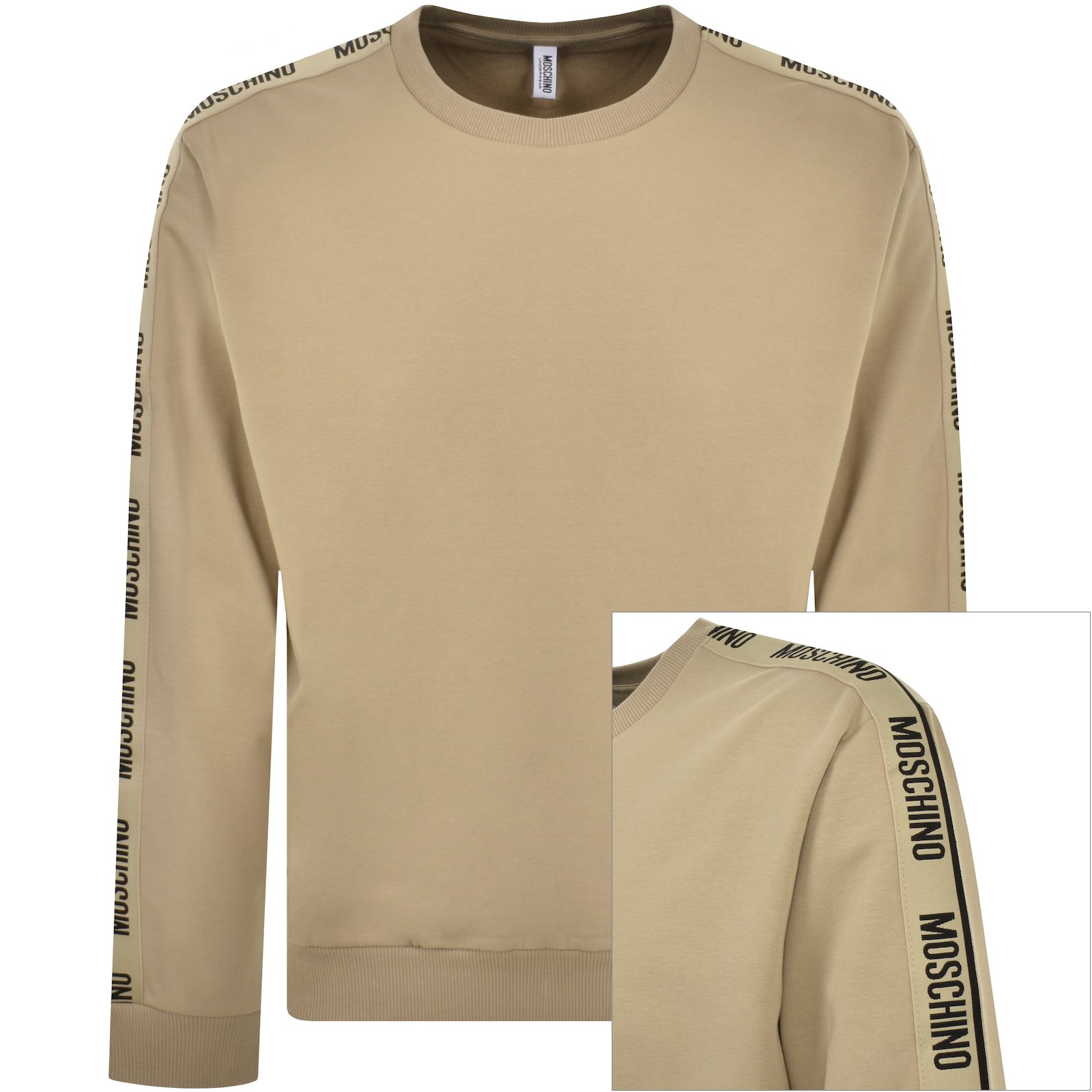 Shop Moschino Tape Logo Sweatshirt Brown