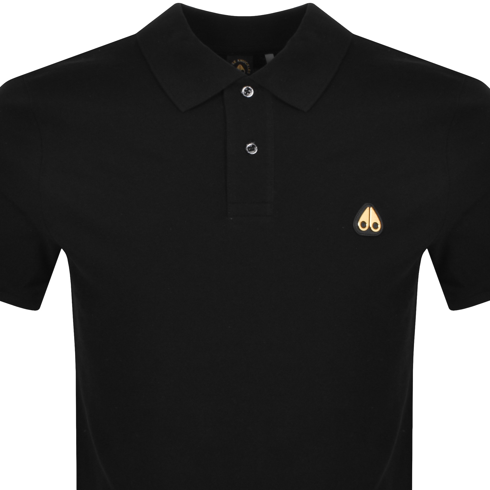 Shop Moose Knuckles Everett Gold Polo T Shirt Black