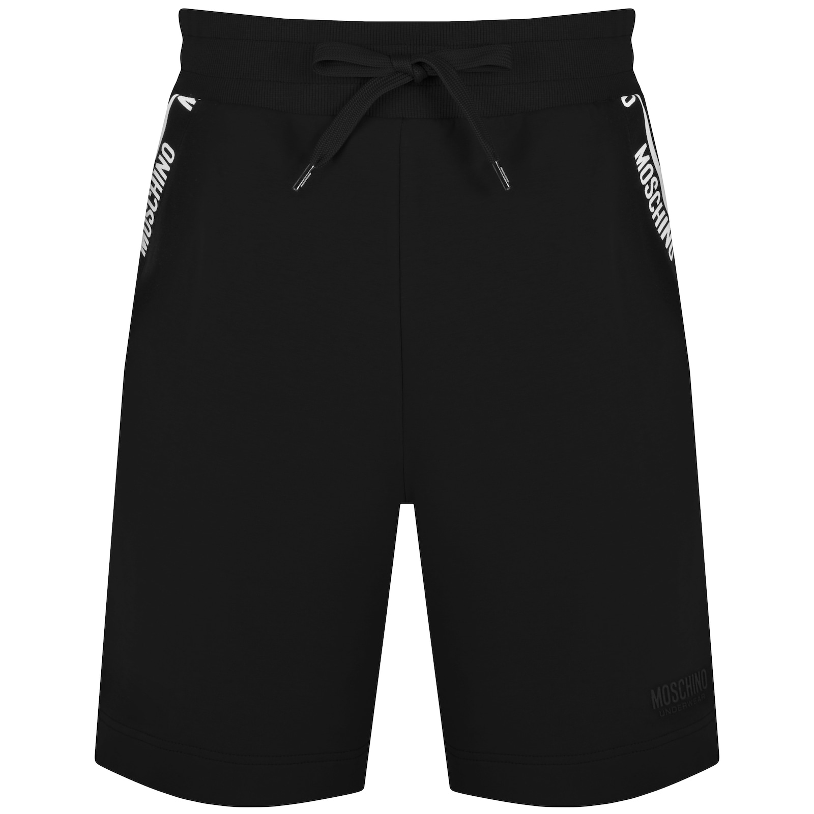 Shop Moschino Tape Logo Shorts Black