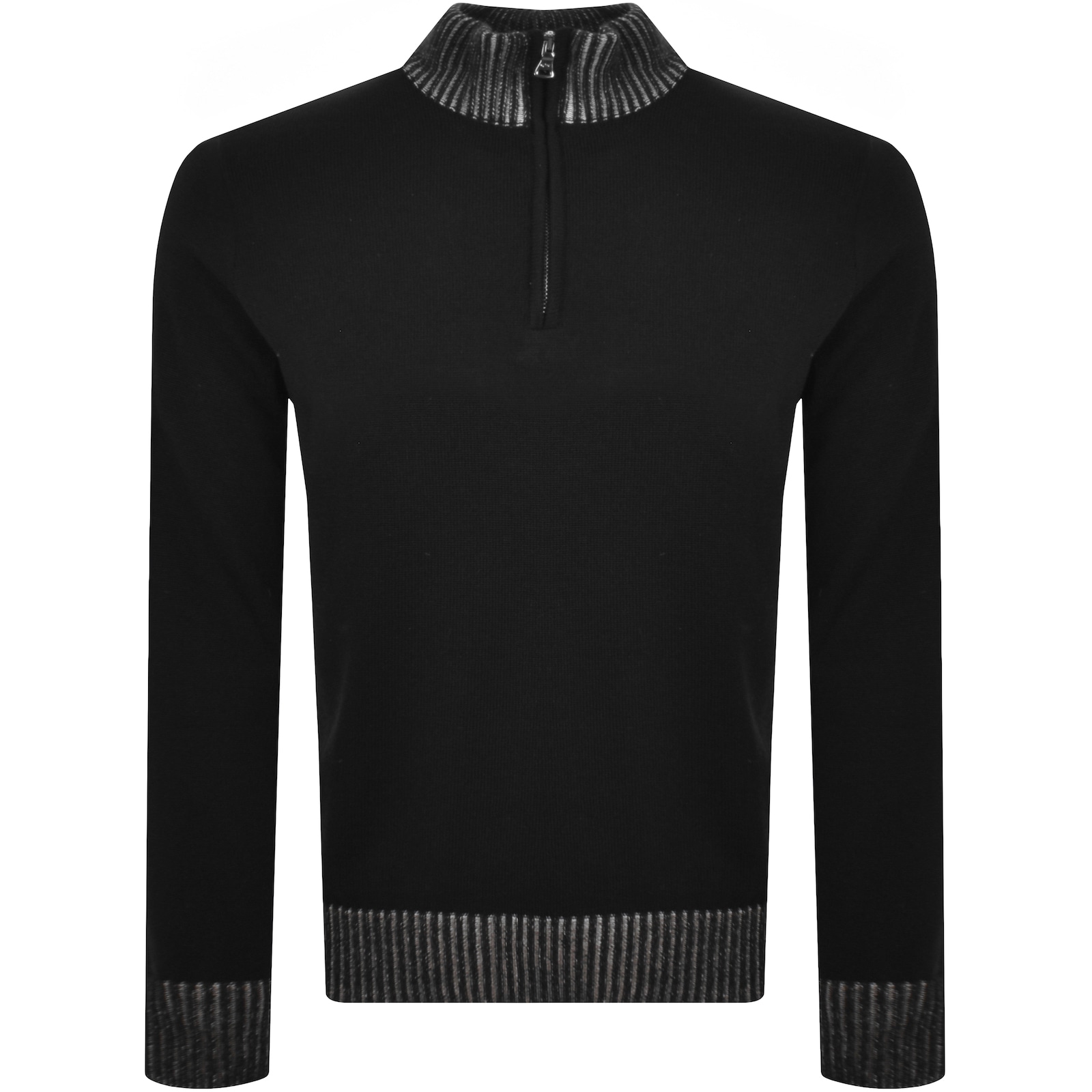 PAUL & SHARK PAUL AND SHARK WOOL QUARTER ZIP JUMPER BLACK
