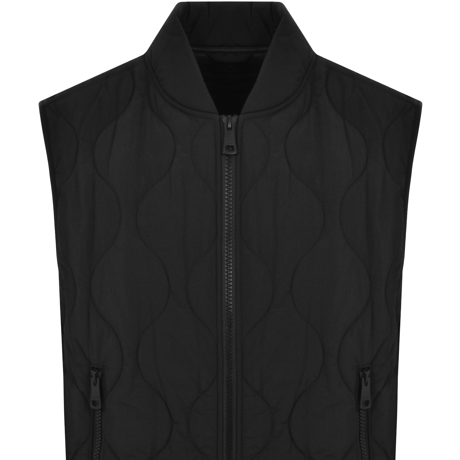 Shop Hugo Blue Bohotino2421 Quilted Gilet Black