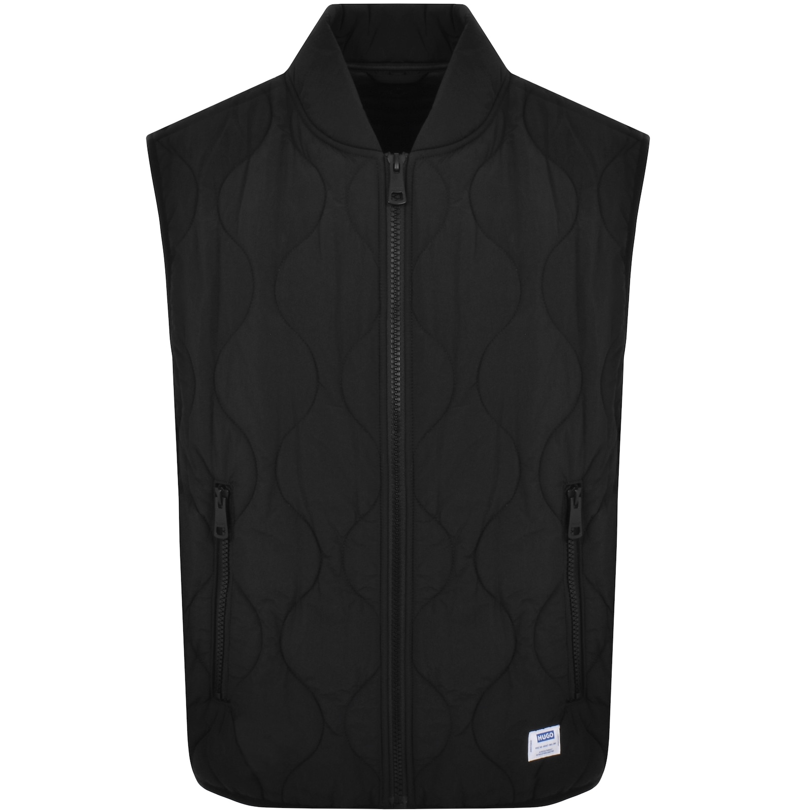 Shop Hugo Blue Bohotino2421 Quilted Gilet Black