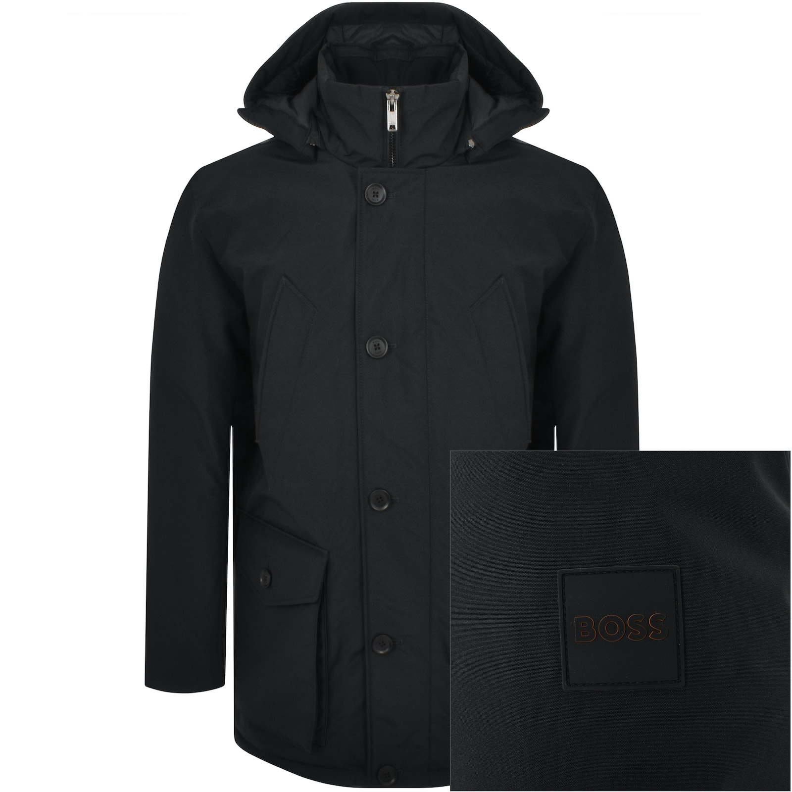 BOSS CASUAL BOSS OSIASS PARKA JACKET BLACK 