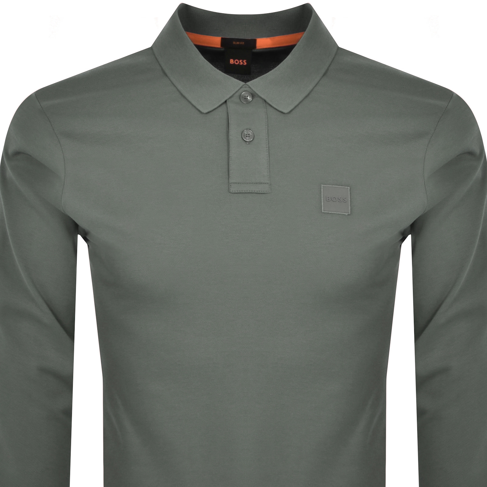 Shop Boss Casual Boss Long Sleeve Passerby Polo T Shirt Grey