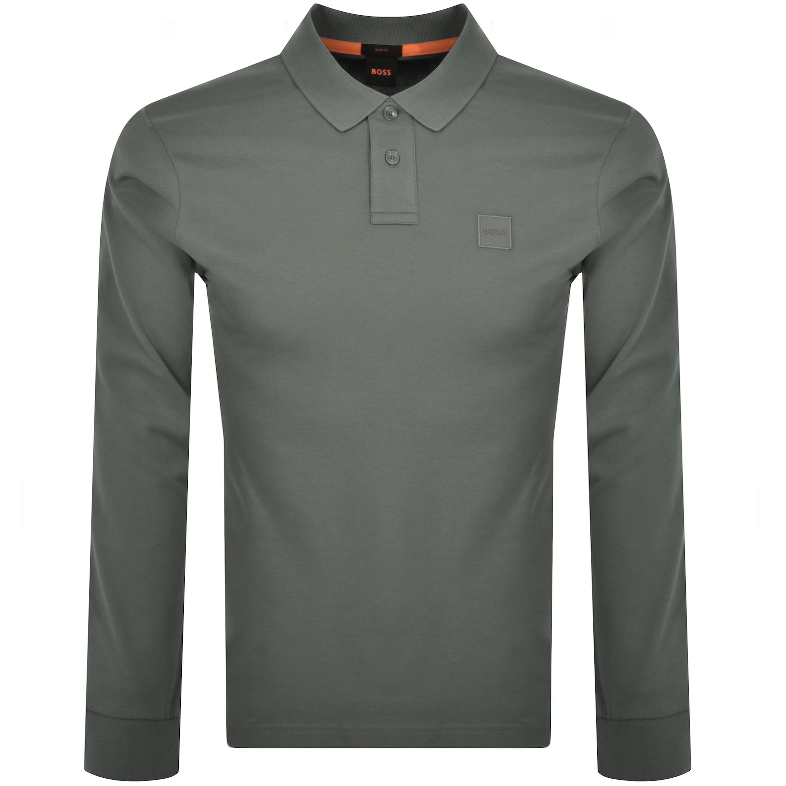 Shop Boss Casual Boss Long Sleeve Passerby Polo T Shirt Grey