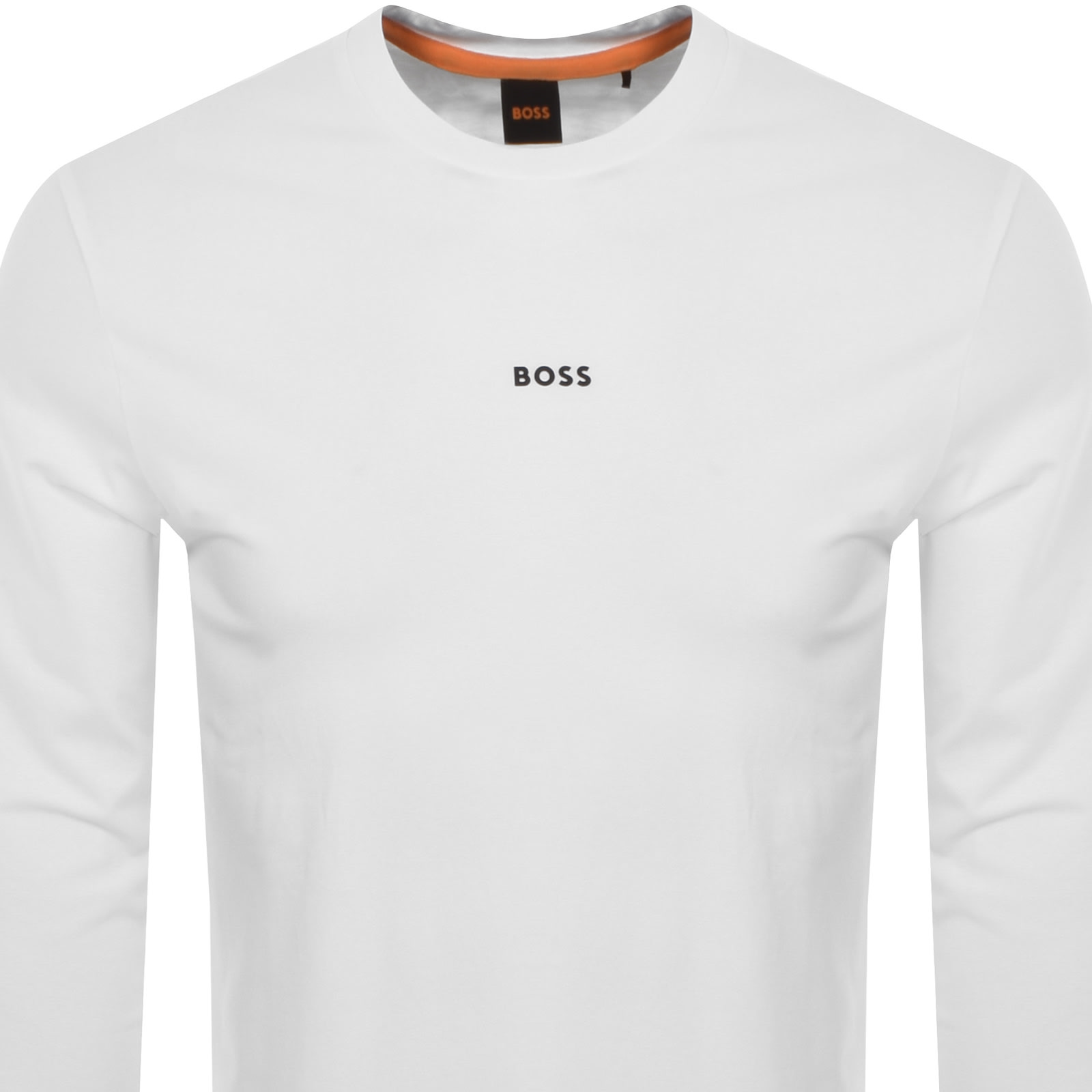 Shop Boss Casual Boss Tchark Long Sleeve T Shirt White