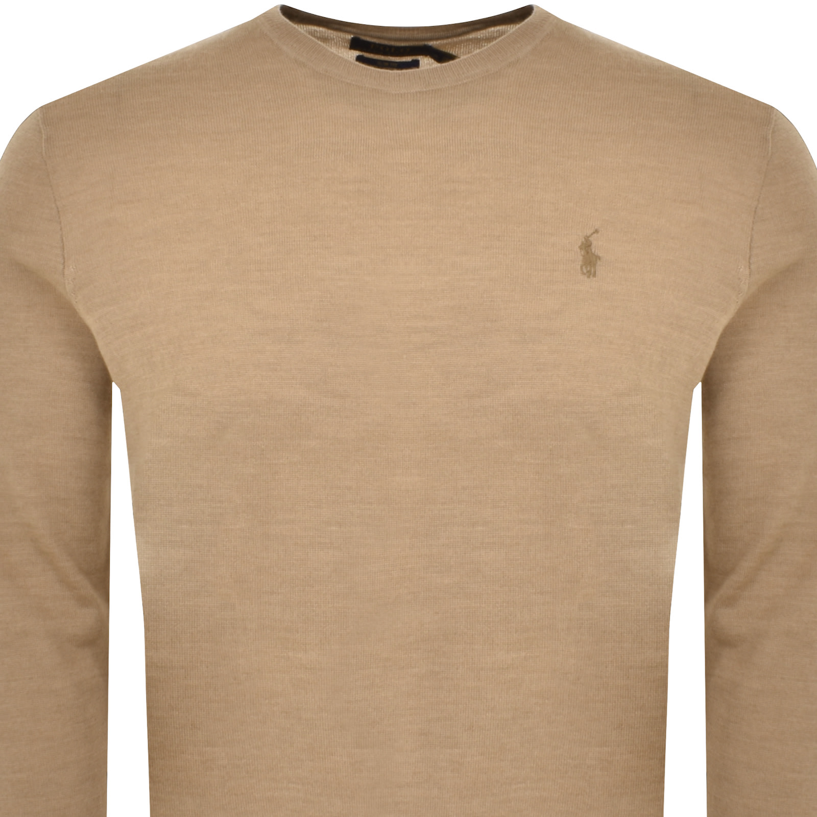 Shop Ralph Lauren Slim Fit Wool Knit Jumper Brown