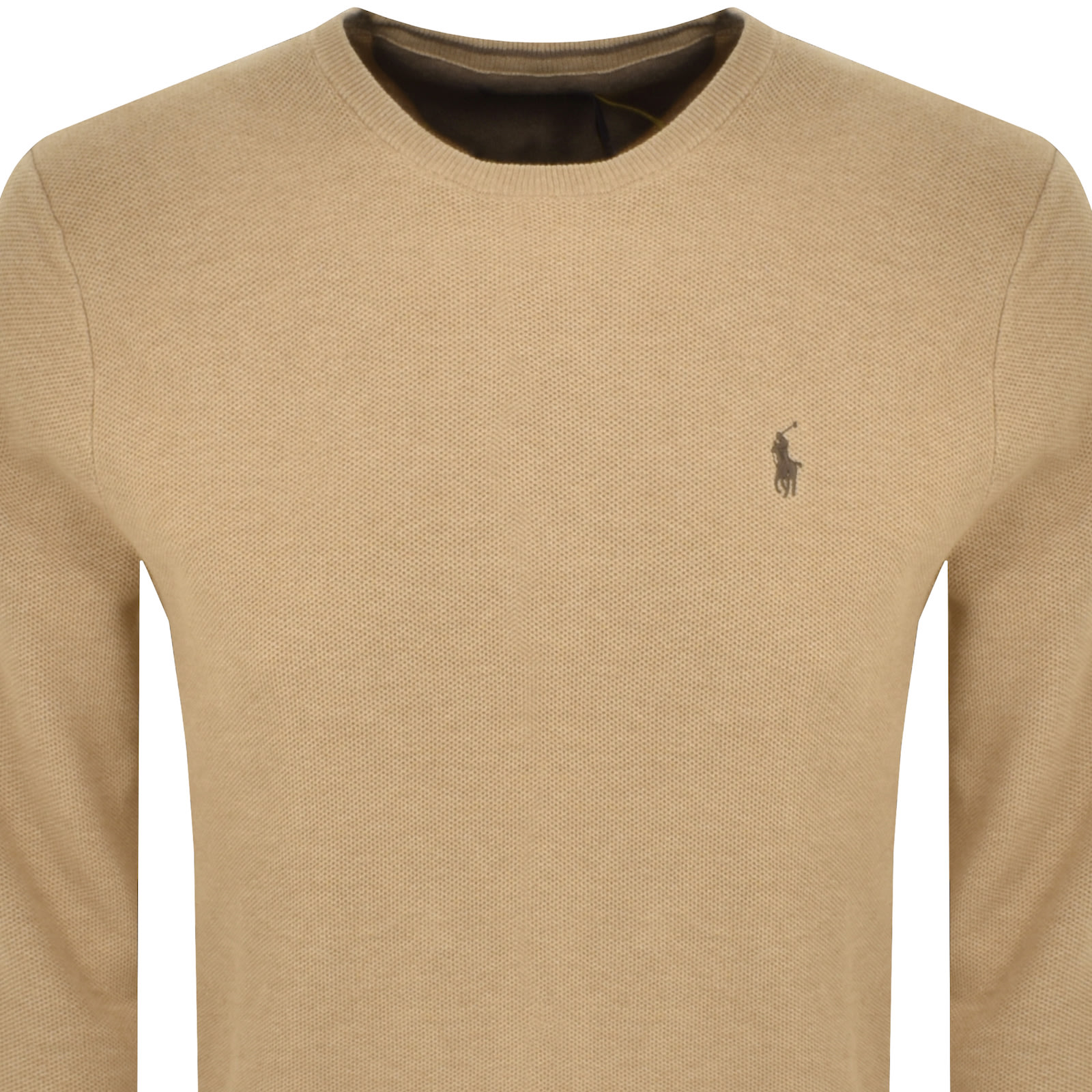 RALPH LAUREN RALPH LAUREN CREW NECK KNIT JUMPER BROWN 