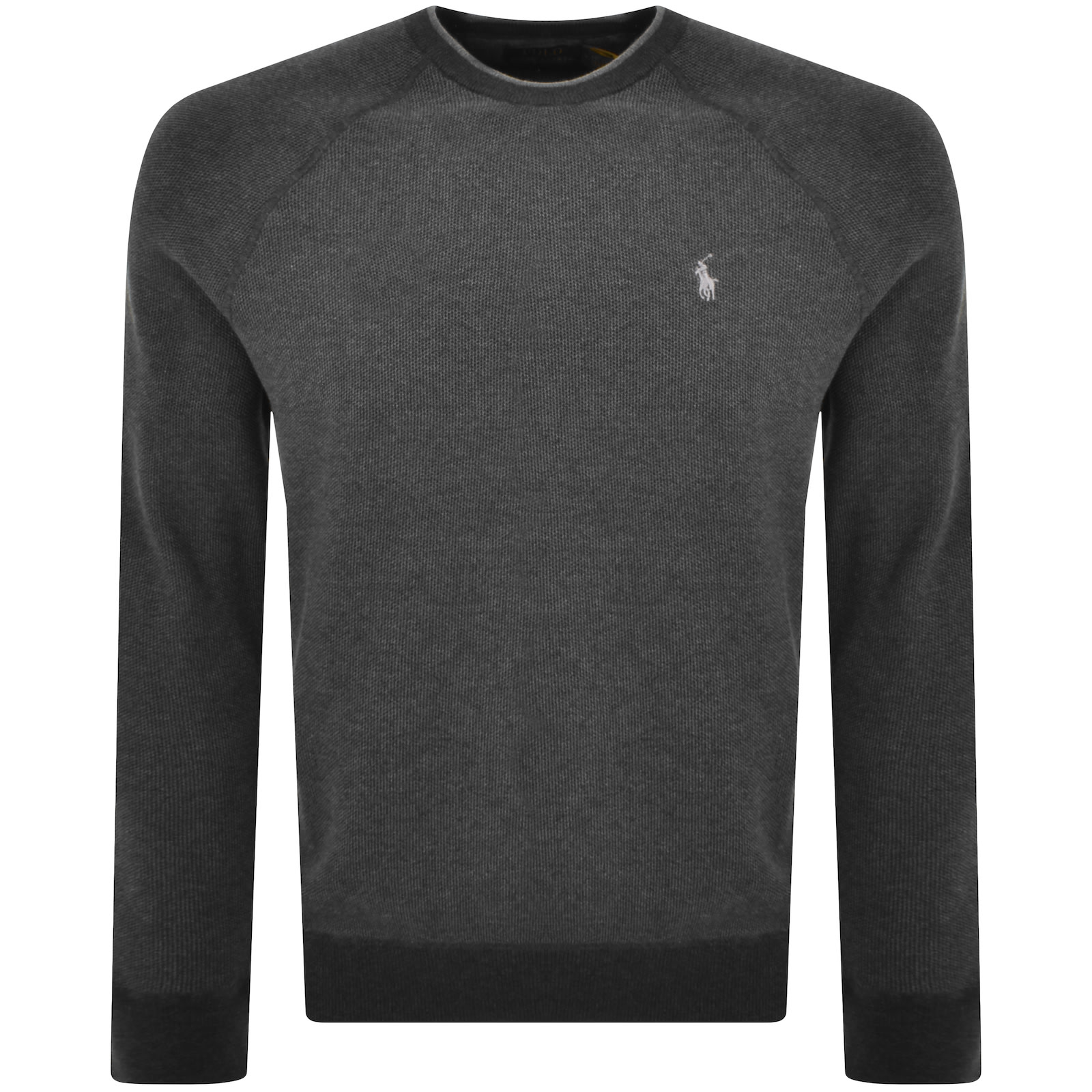 Shop Ralph Lauren Crew Neck Knit Jumper Grey