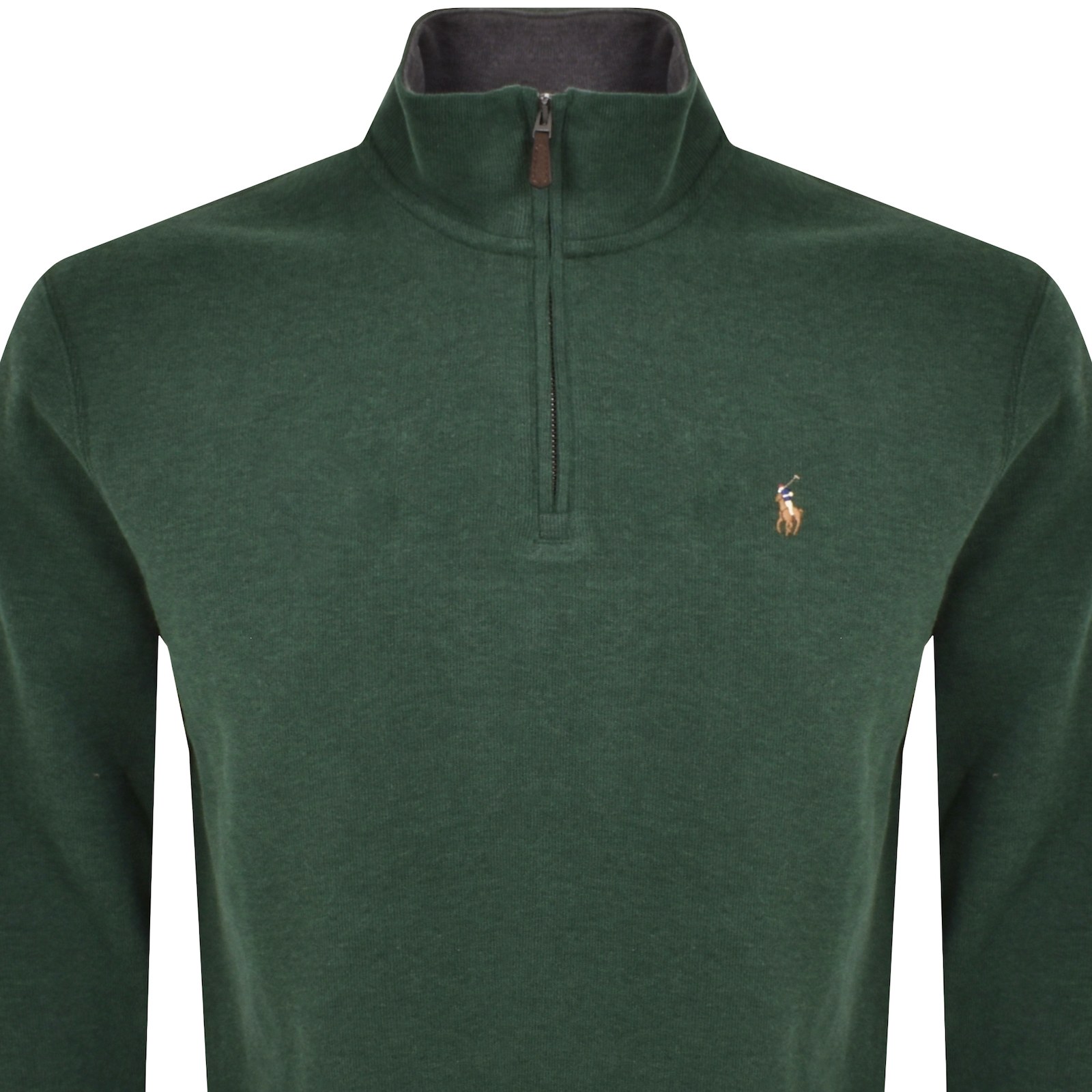 Shop Ralph Lauren Quarter Zip Sweatshirt Green