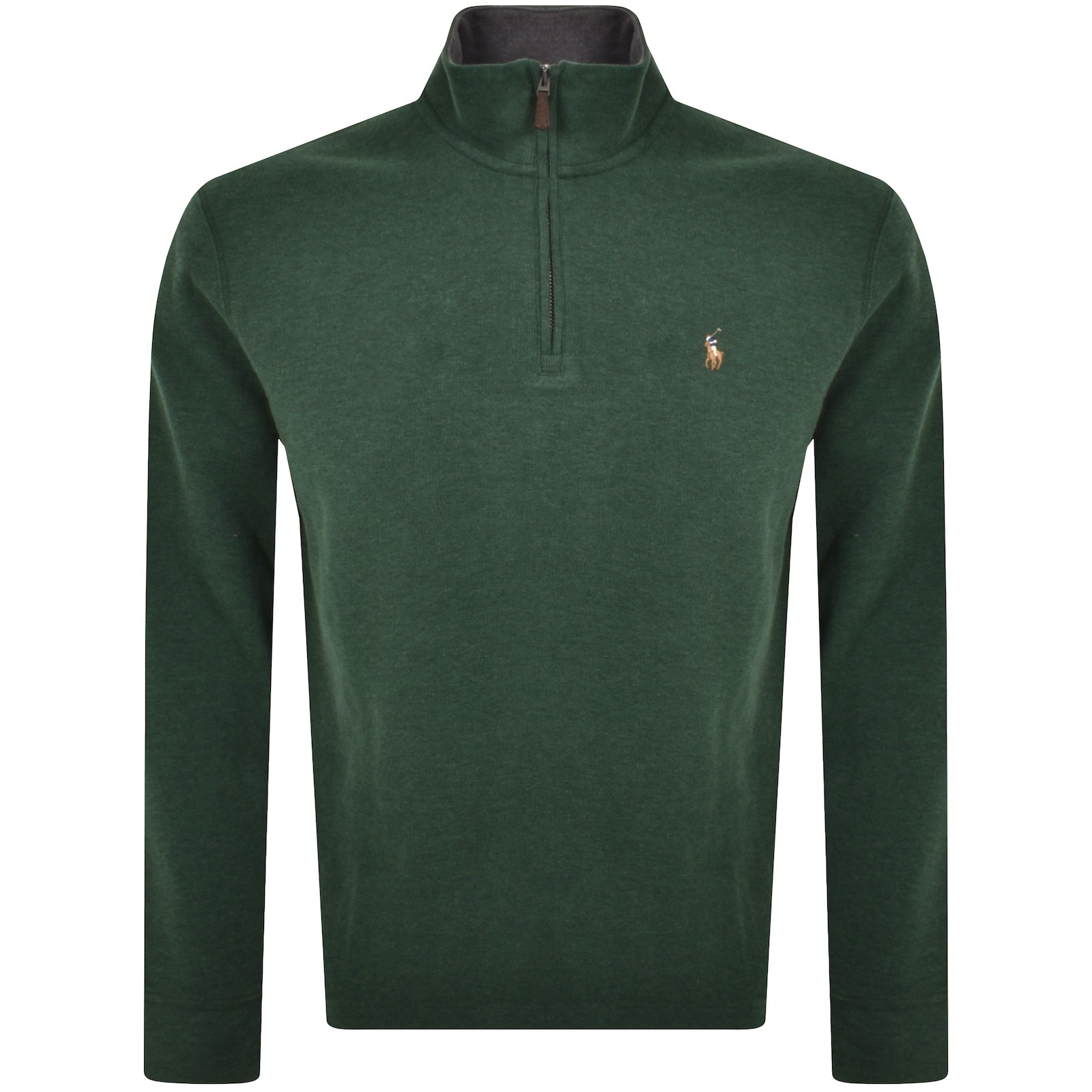 Shop Ralph Lauren Quarter Zip Sweatshirt Green