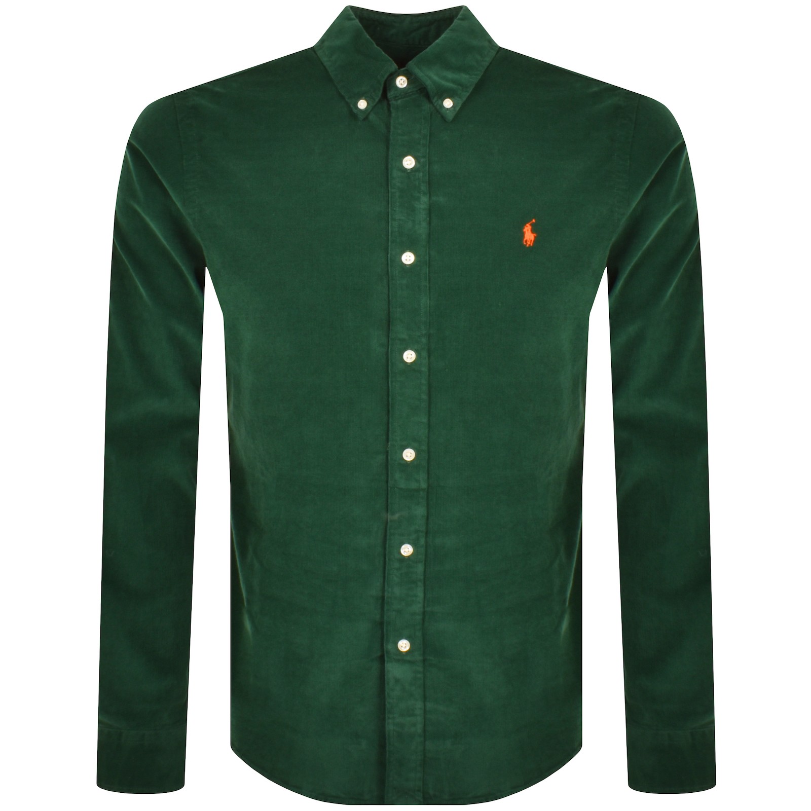 Shop Ralph Lauren Long Sleeve Corduroy Shirt Green