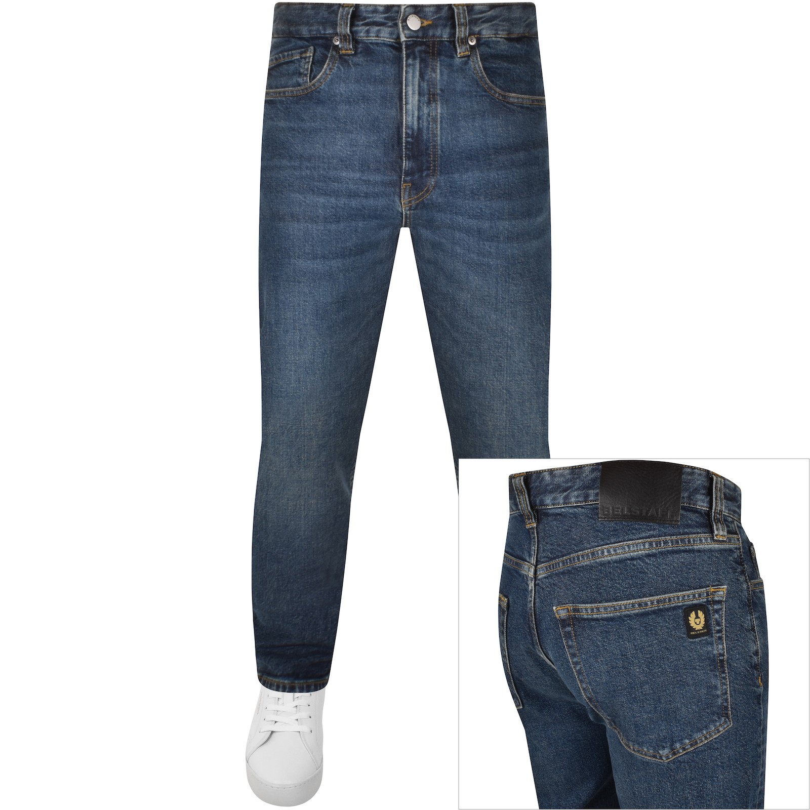 BELSTAFF BELSTAFF LONGTON MID WASH JEANS BLUE 