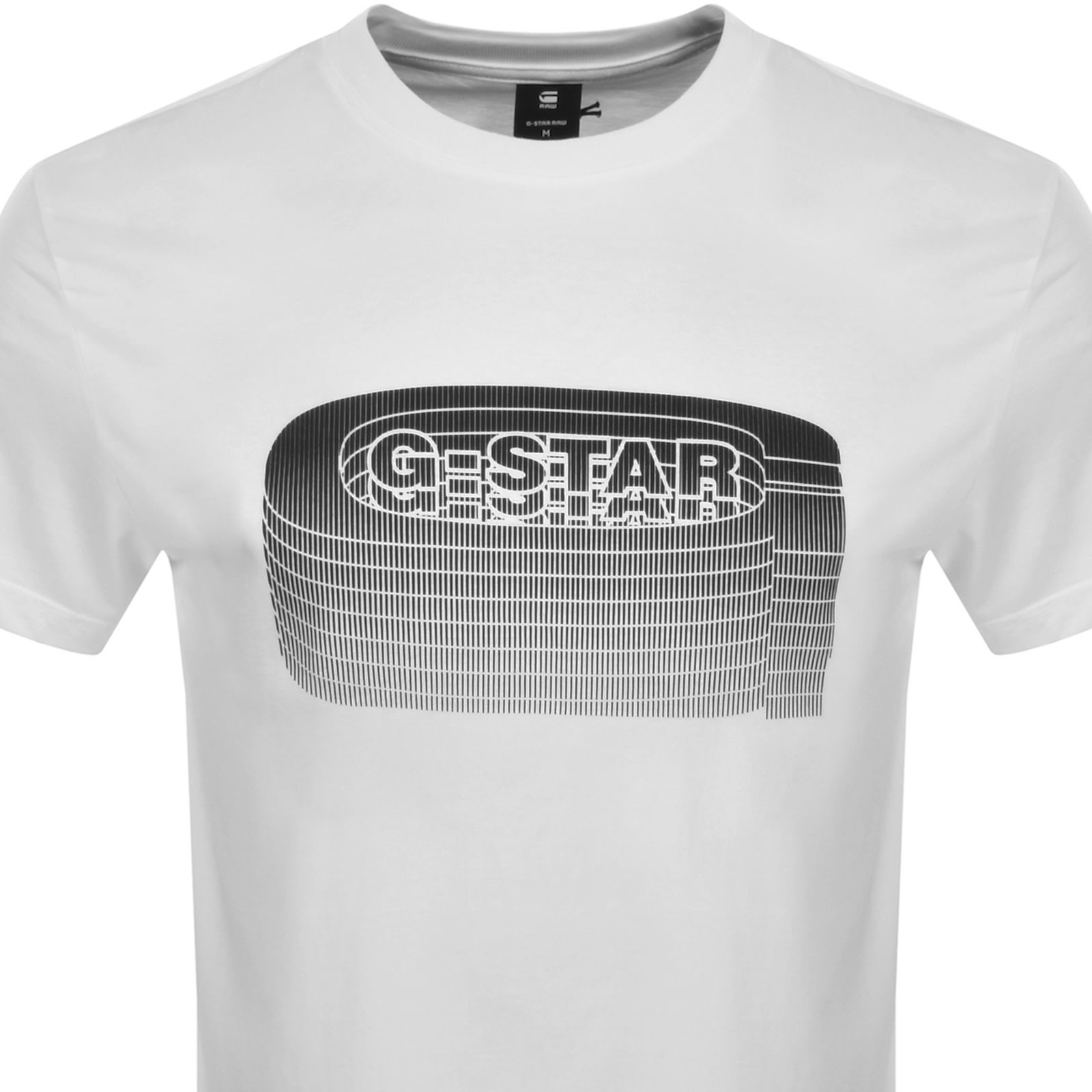 Shop G-star G Star Raw Old Skool Logo T Shirt White