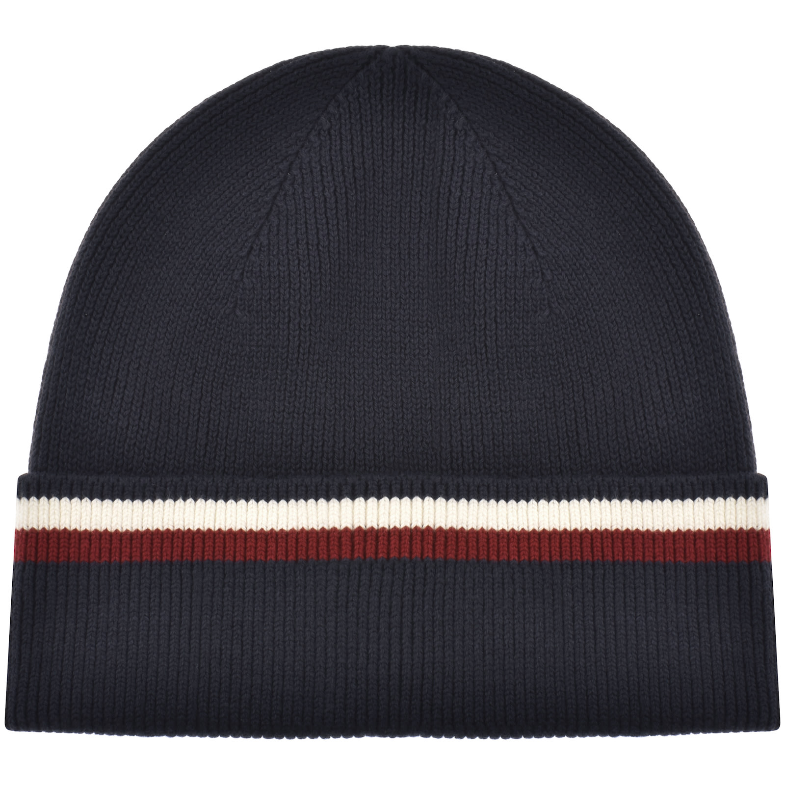 Tommy Hilfiger Love Solid Stripe Beanie Navy In Navy