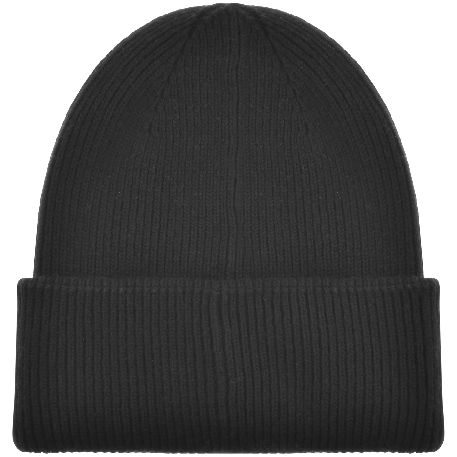 Shop Calvin Klein Fine Rib Beanie Black