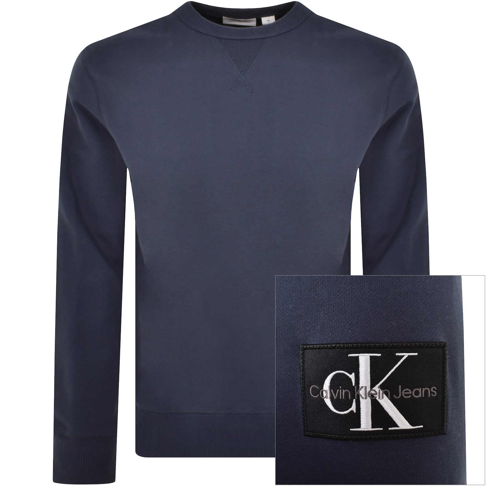 Shop Calvin Klein Jeans Badge Sweatshirt Blue