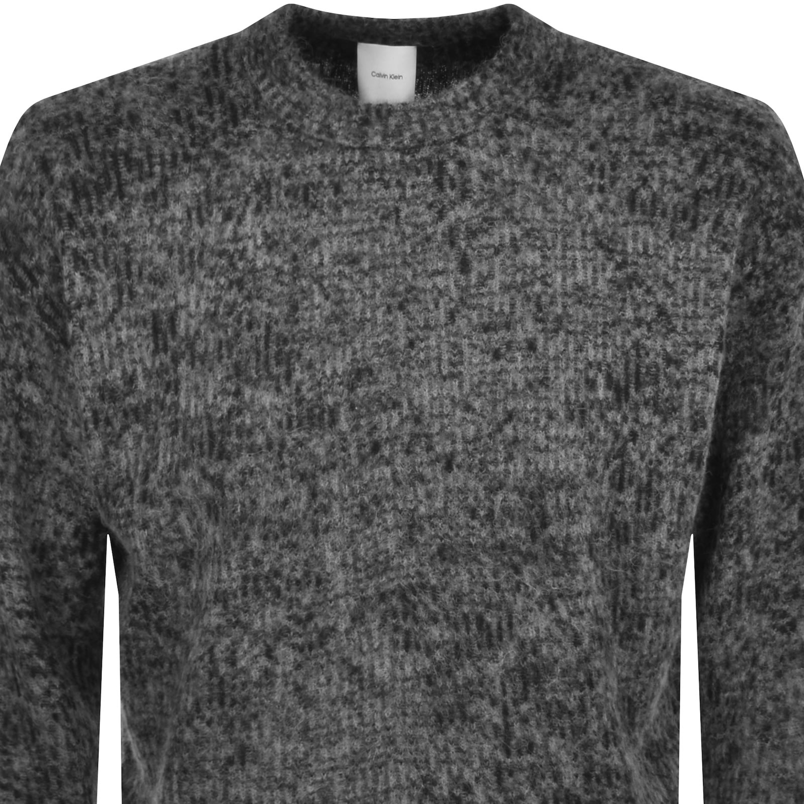 Shop Calvin Klein Jacquard Alpaca Blend Jumper Black