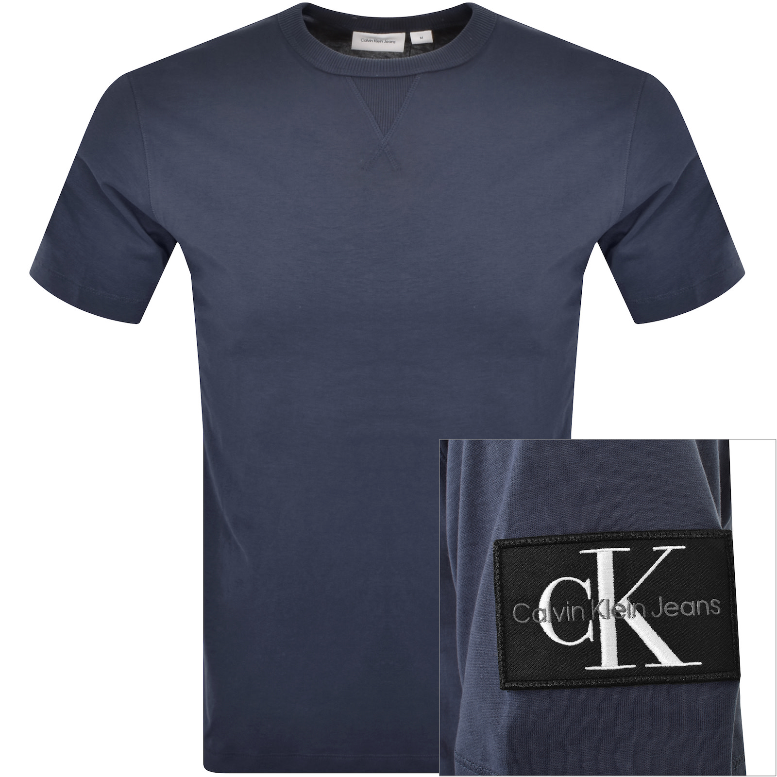 Shop Calvin Klein Jeans Logo T Shirt Blue