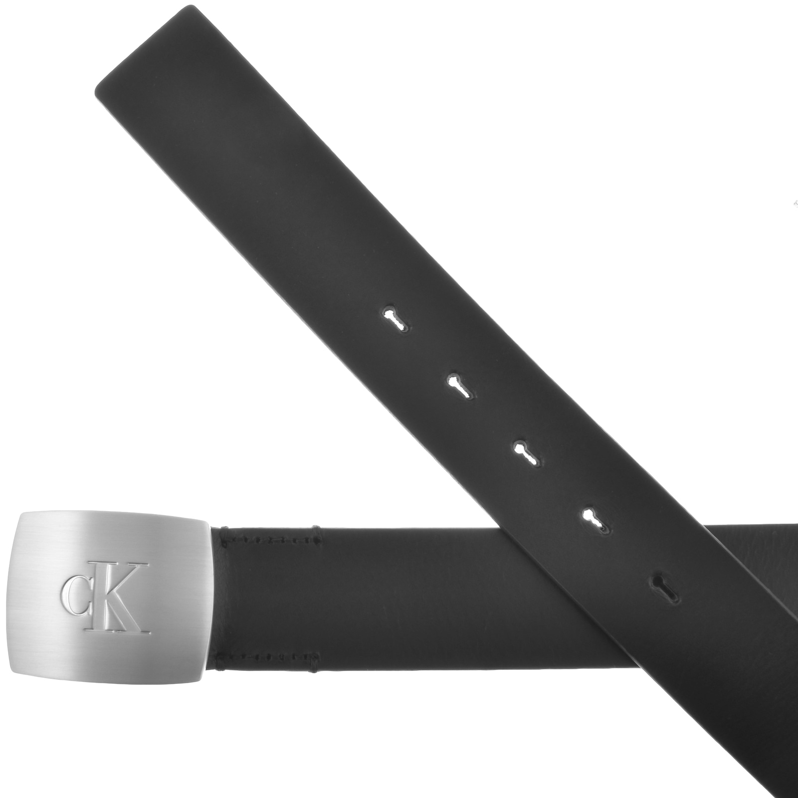 Shop Calvin Klein Jeans Clamp Buckle Belt Black