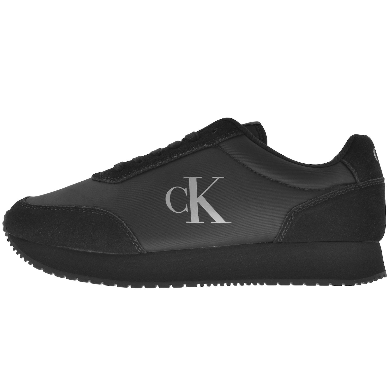 Shop Calvin Klein Jeans Retro Runner Trainers Black