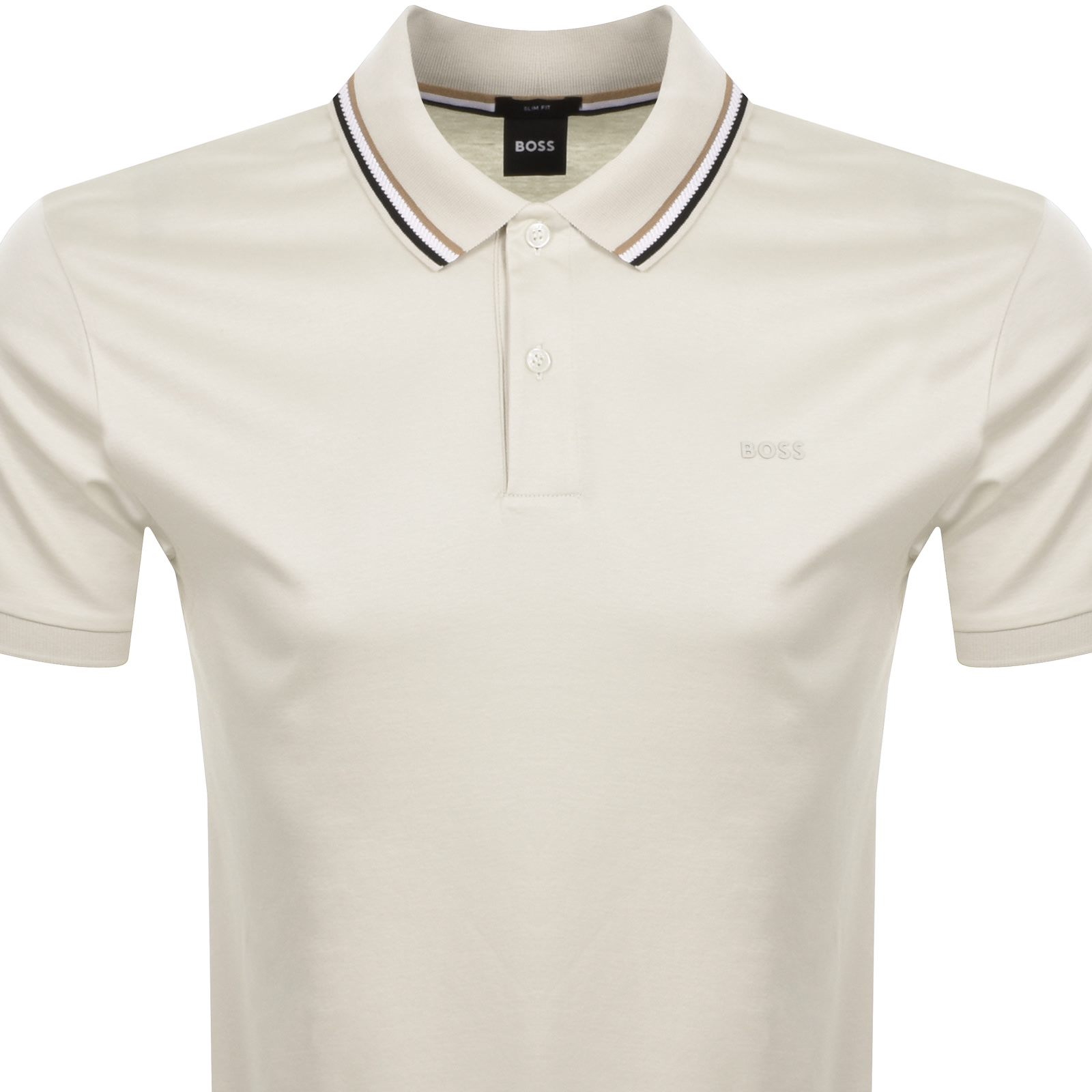 BOSS BUSINESS BOSS PENROSE 38 POLO T SHIRT CREAM 