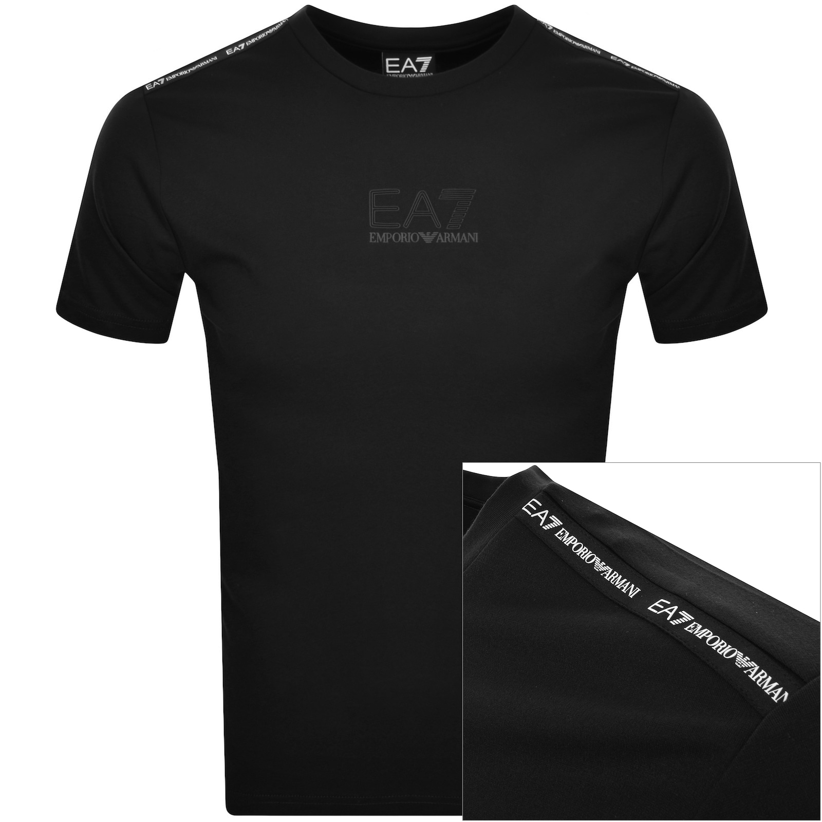 Shop Ea7 Emporio Armani Logo T Shirt Black