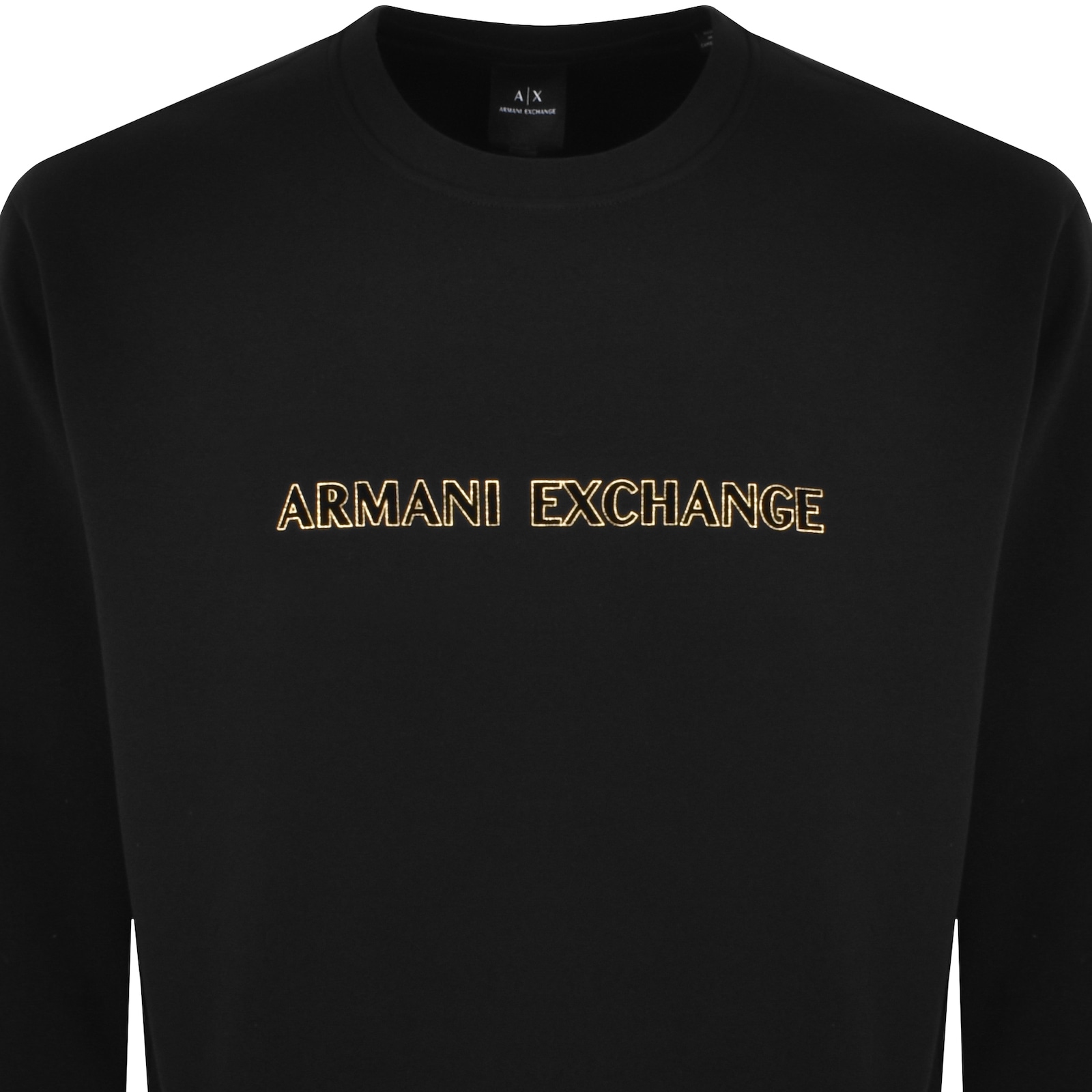 Shop Armani Exchange Logo Sweatshirt Black