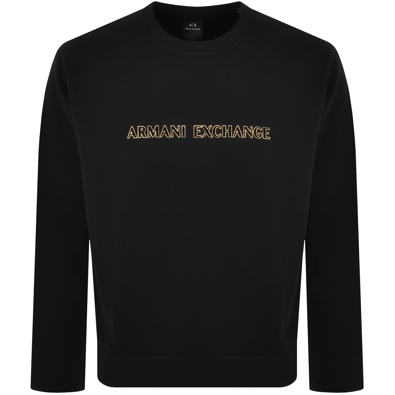 Shop Armani Exchange Logo Sweatshirt Black