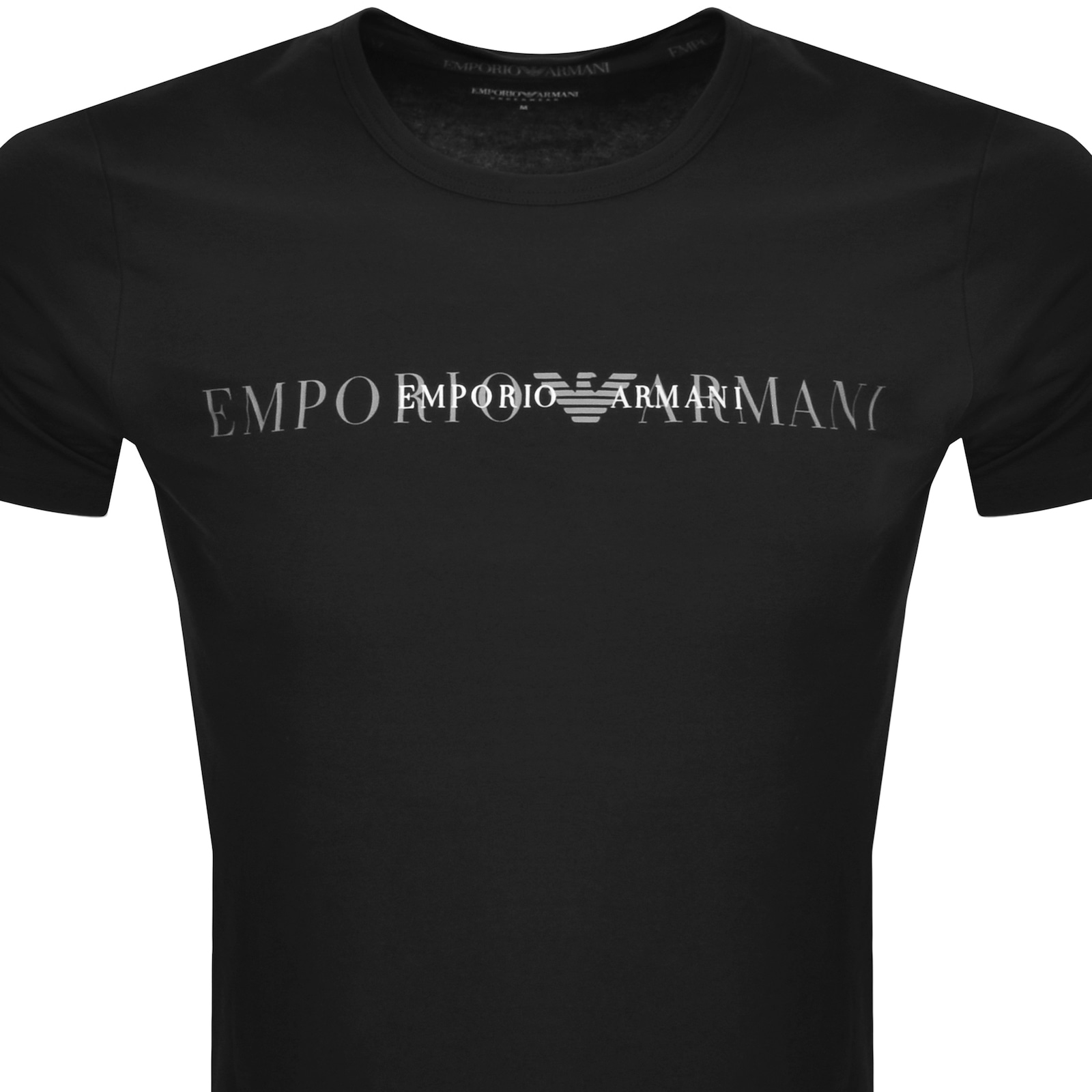 Shop Armani Collezioni Emporio Armani Lounge Crew Neck T Shirt Black