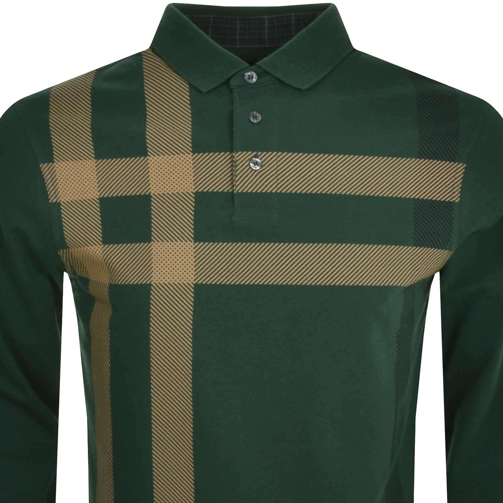 Shop Barbour Blaine Long Sleeve Polo T Shirt Green