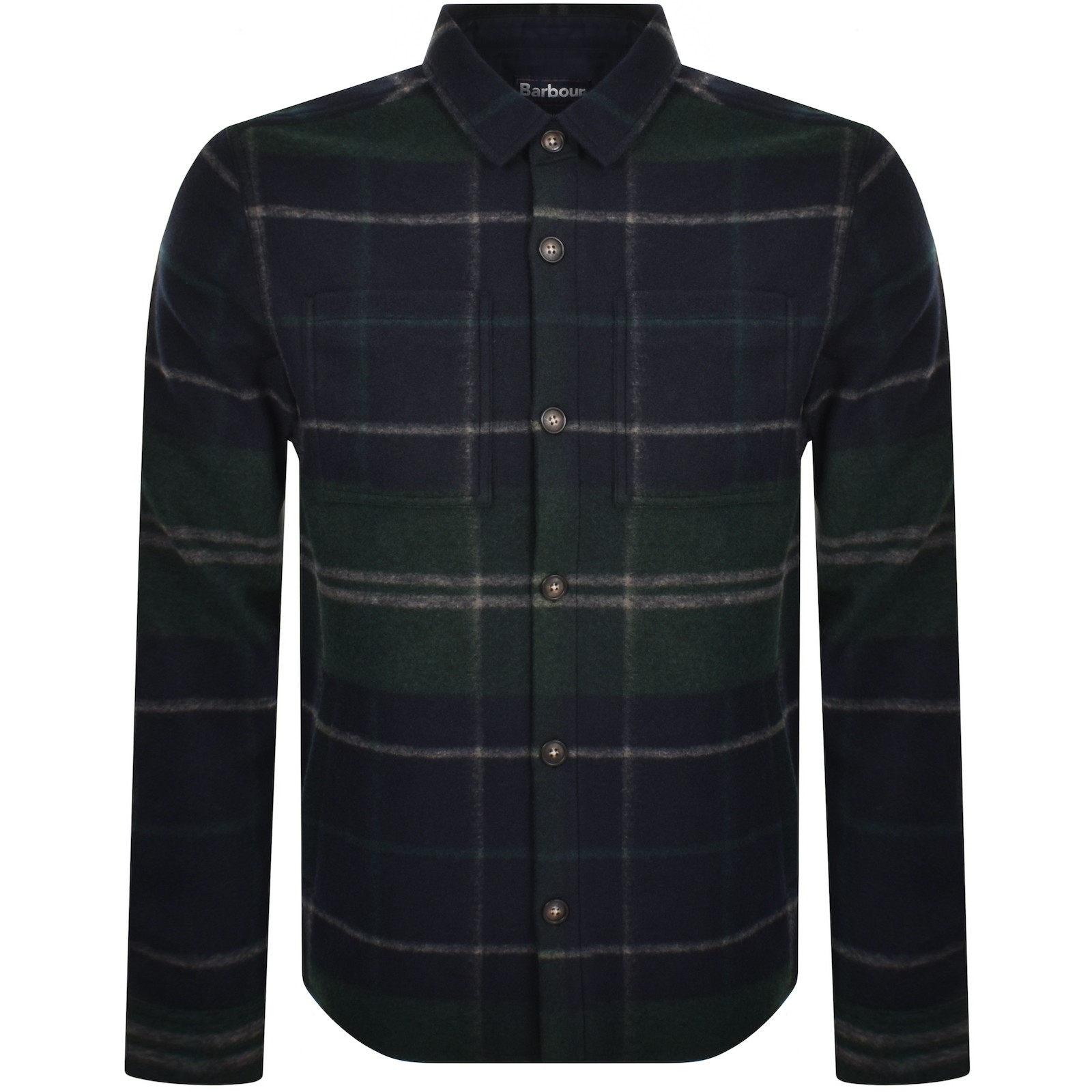 Shop Barbour Chaptor Overshirt Green