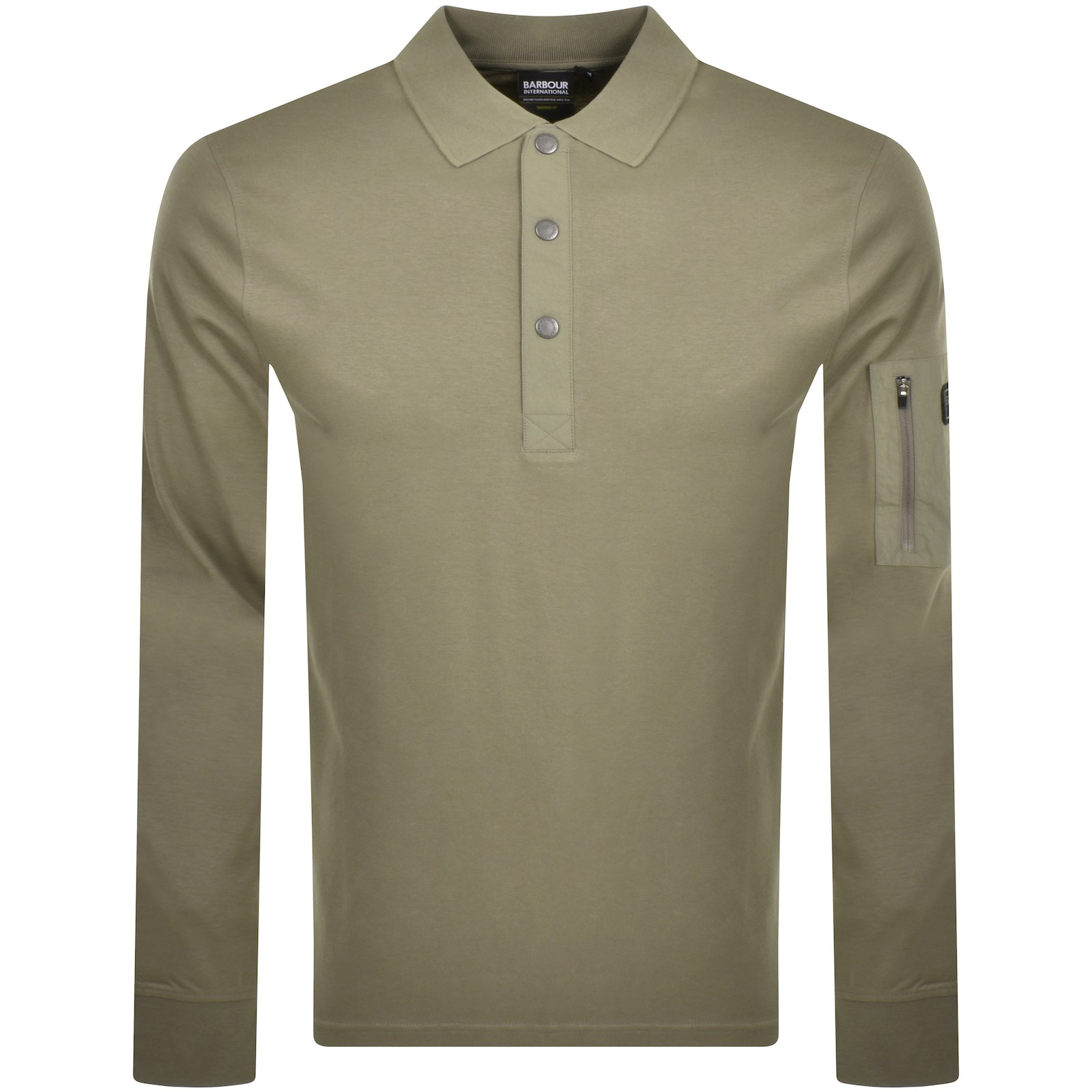 Shop Barbour International Bradley Polo T Shirt Khaki