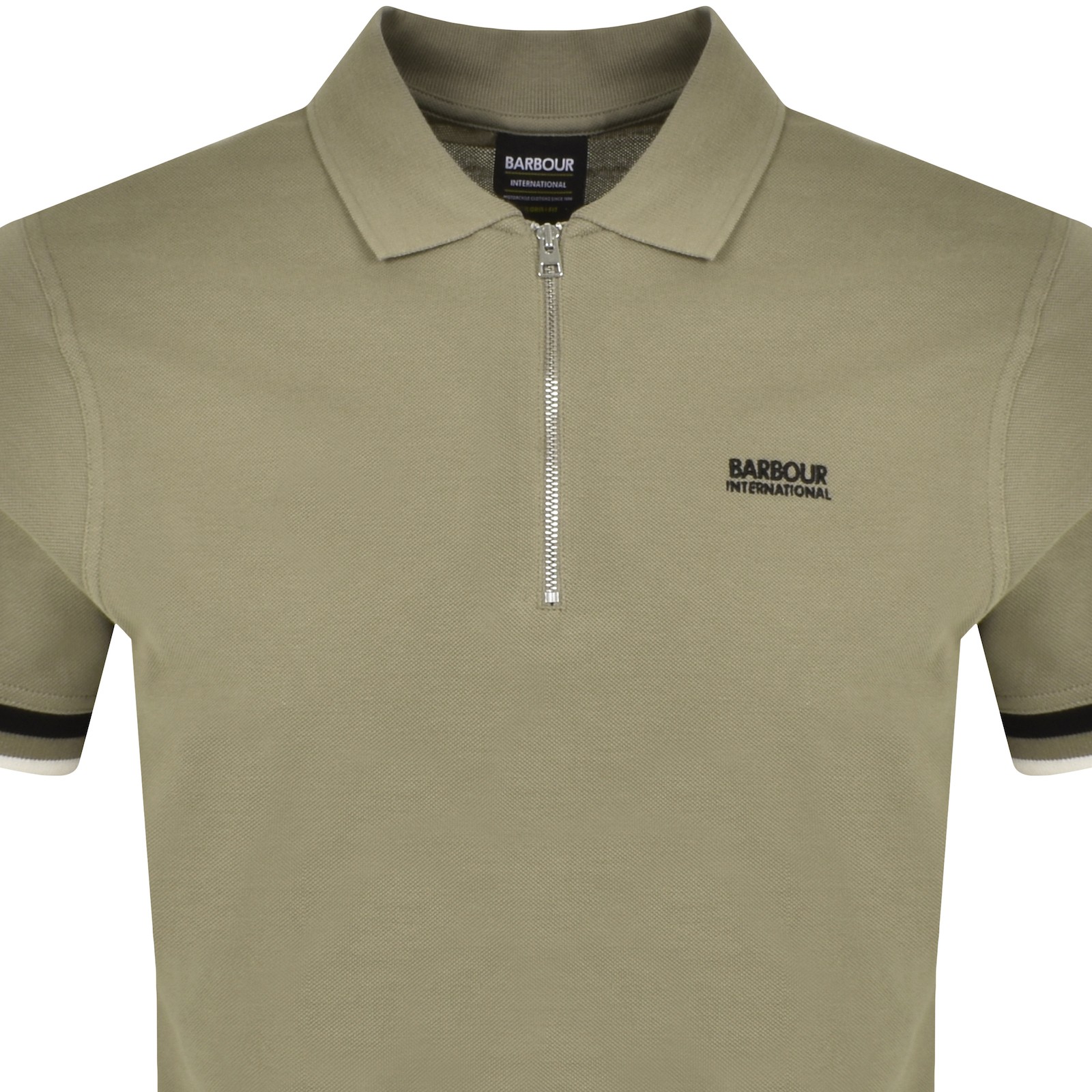 Shop Barbour International Buxton Polo T Shirt Khaki