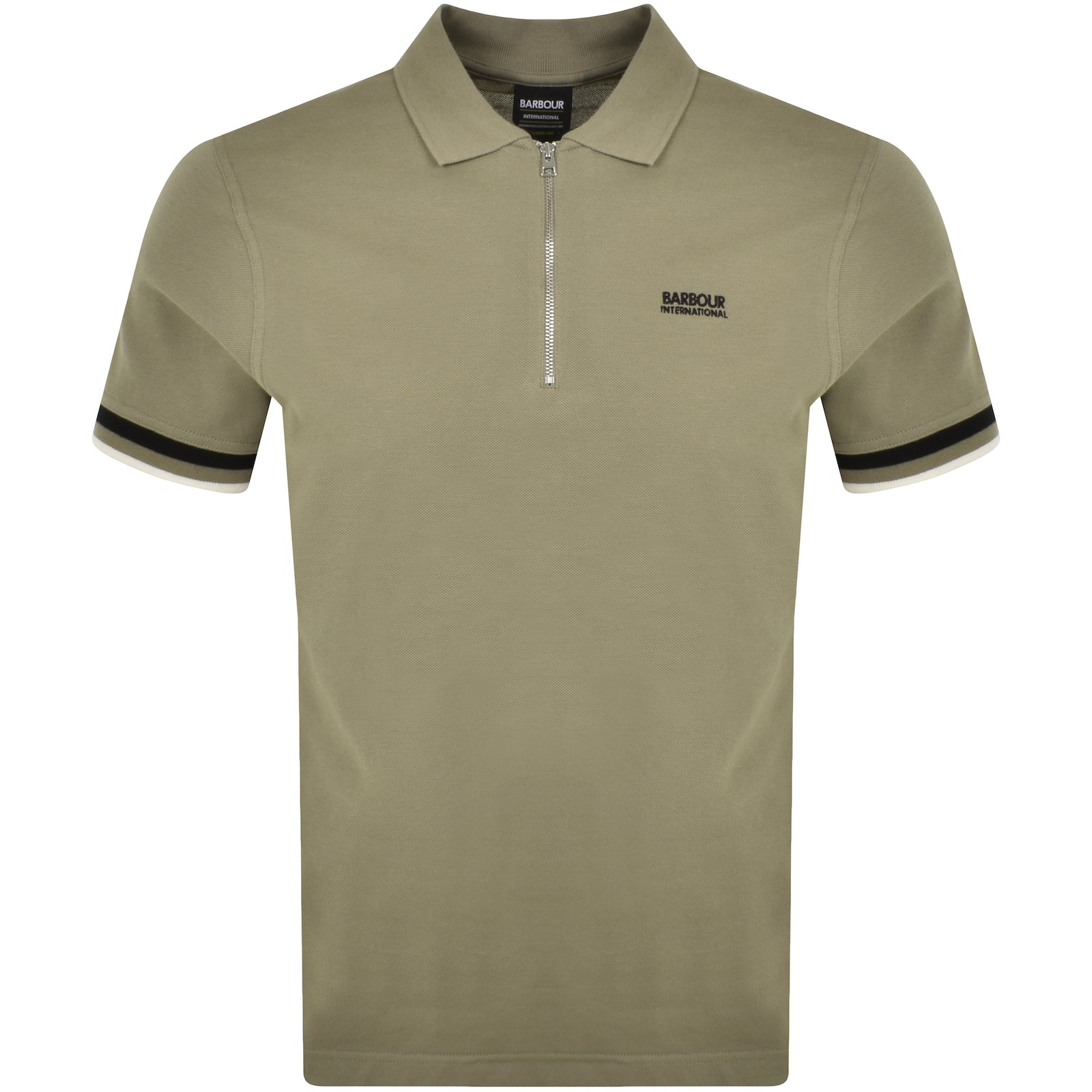 Shop Barbour International Buxton Polo T Shirt Khaki