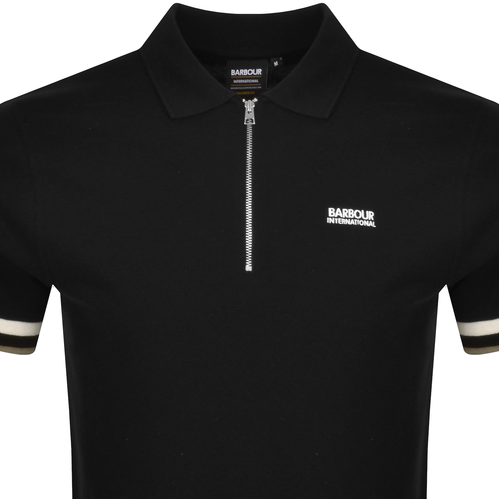 Shop Barbour International Buxton Polo T Shirt Black