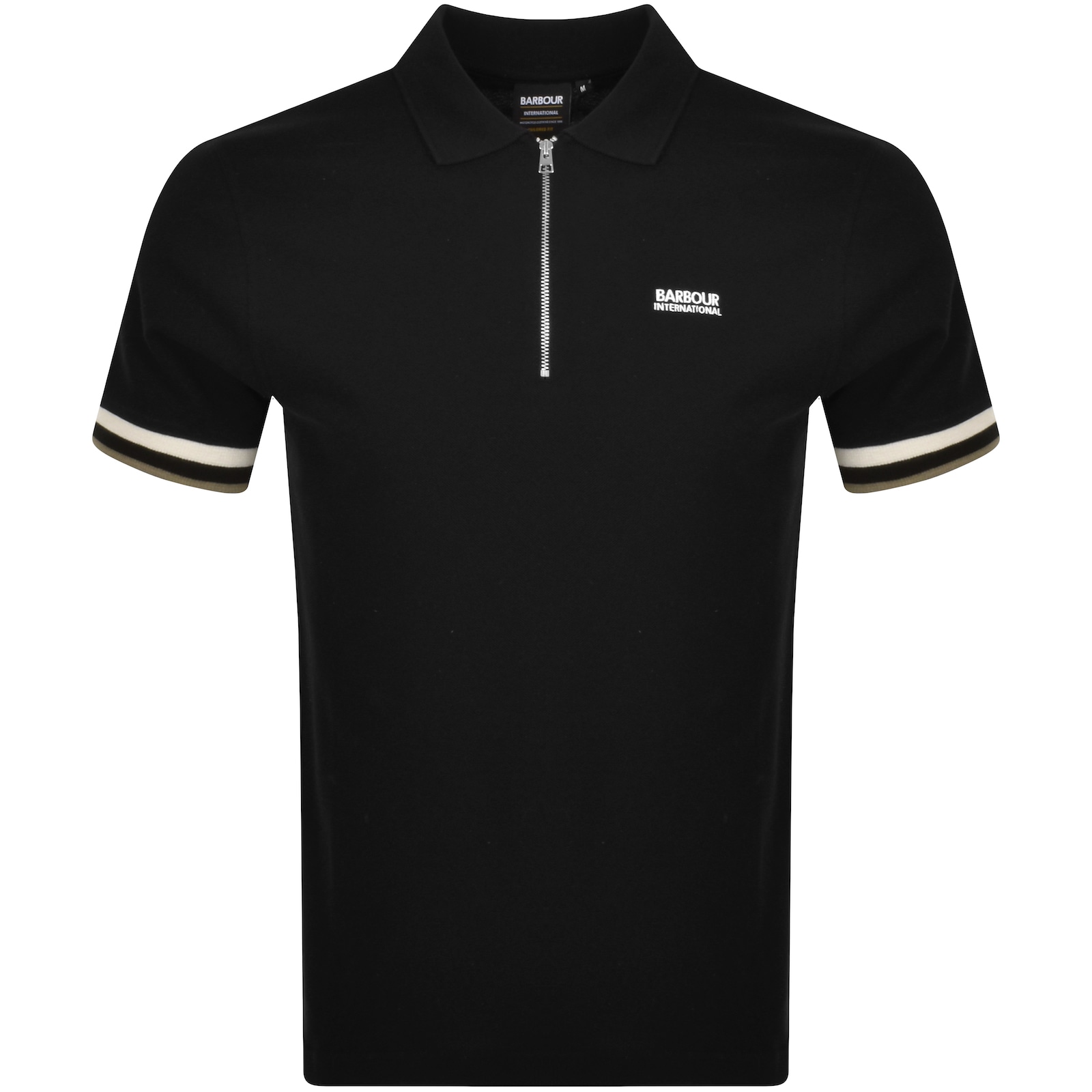 Shop Barbour International Buxton Polo T Shirt Black